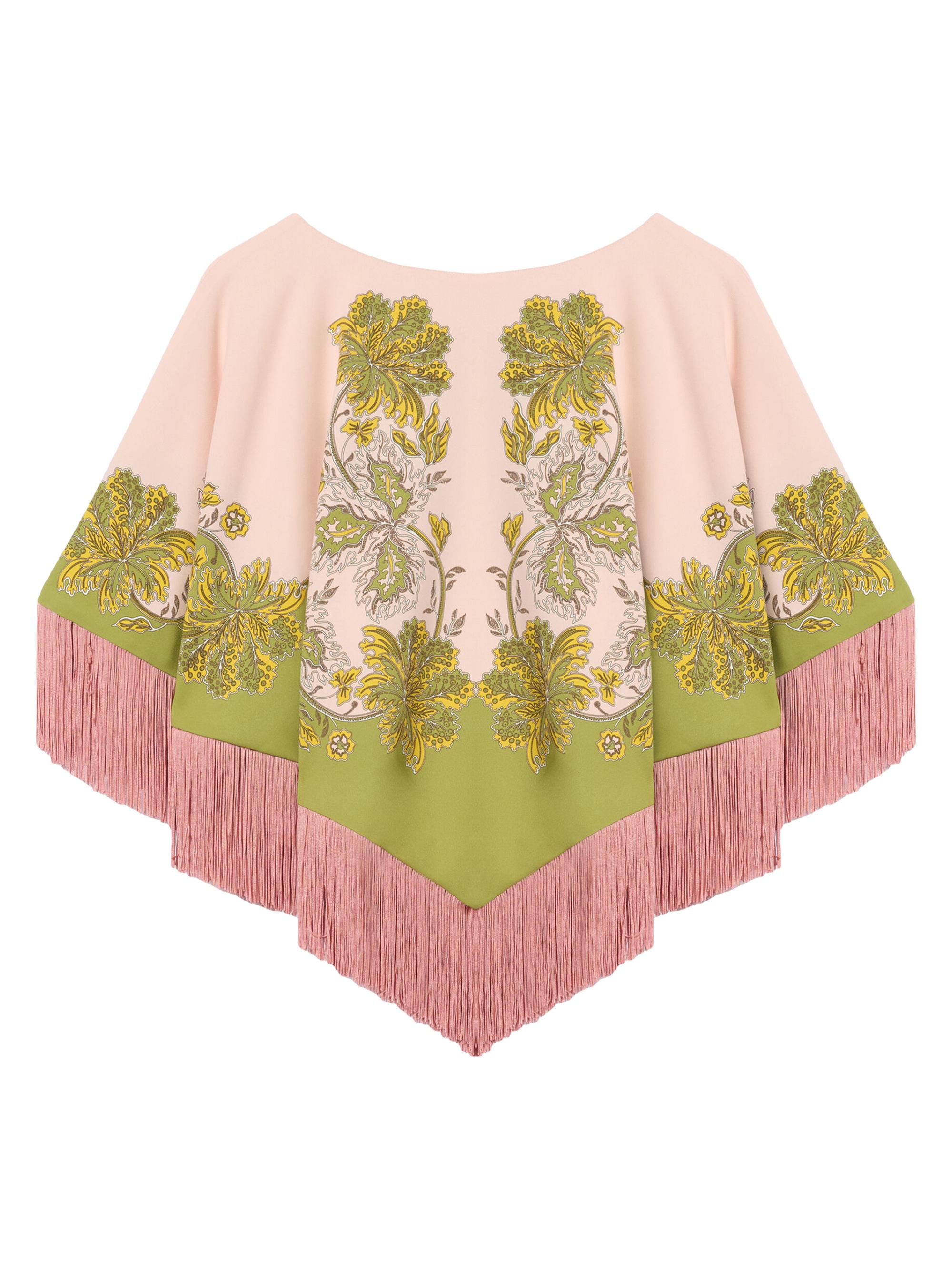 La DoubleJ Women's Mini Poncho - Swathe Placee Pink