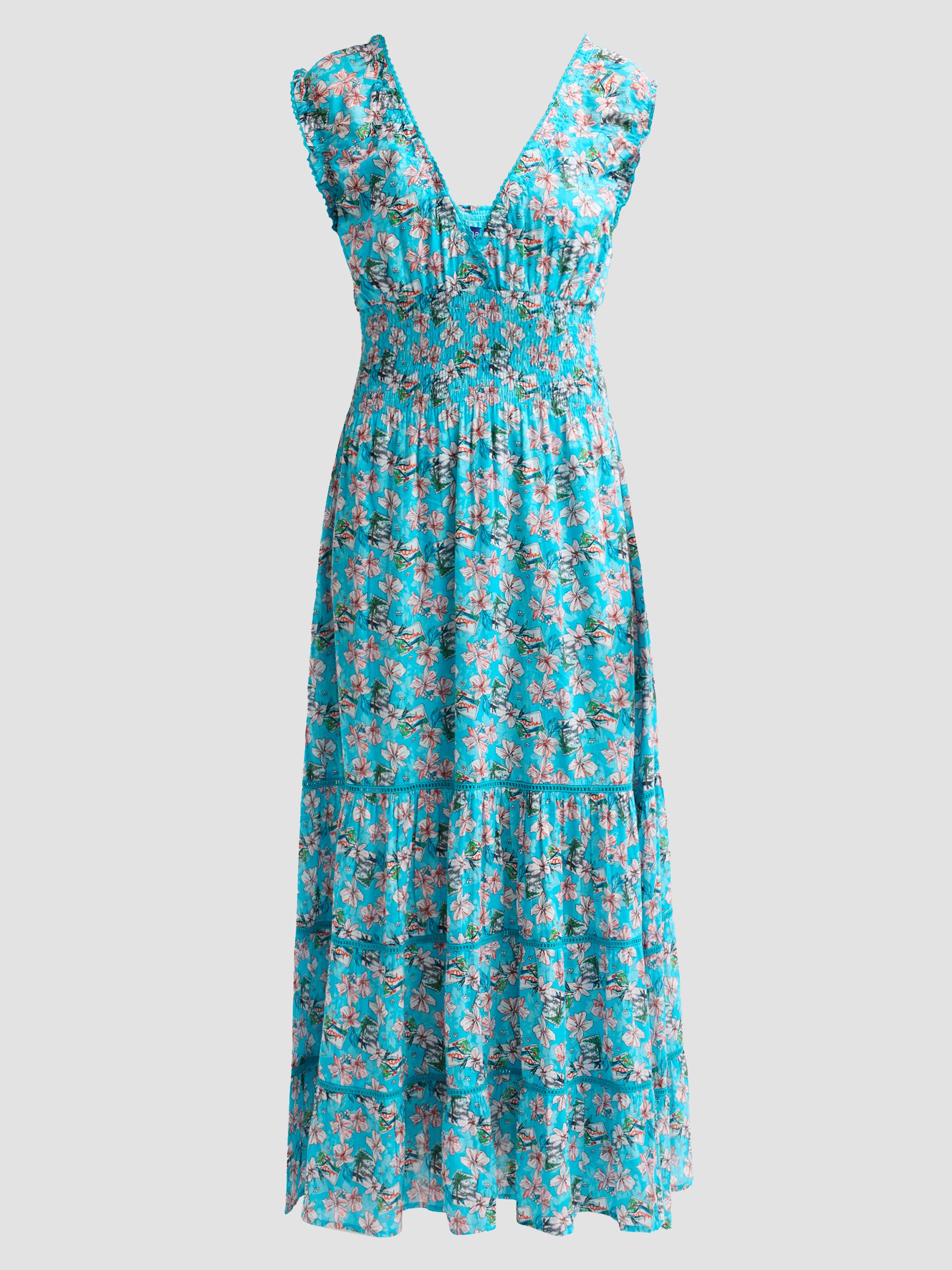 blue pineapple garden maxi dress Farm Rio Pineapple Garden Kaftan Maxi Dress