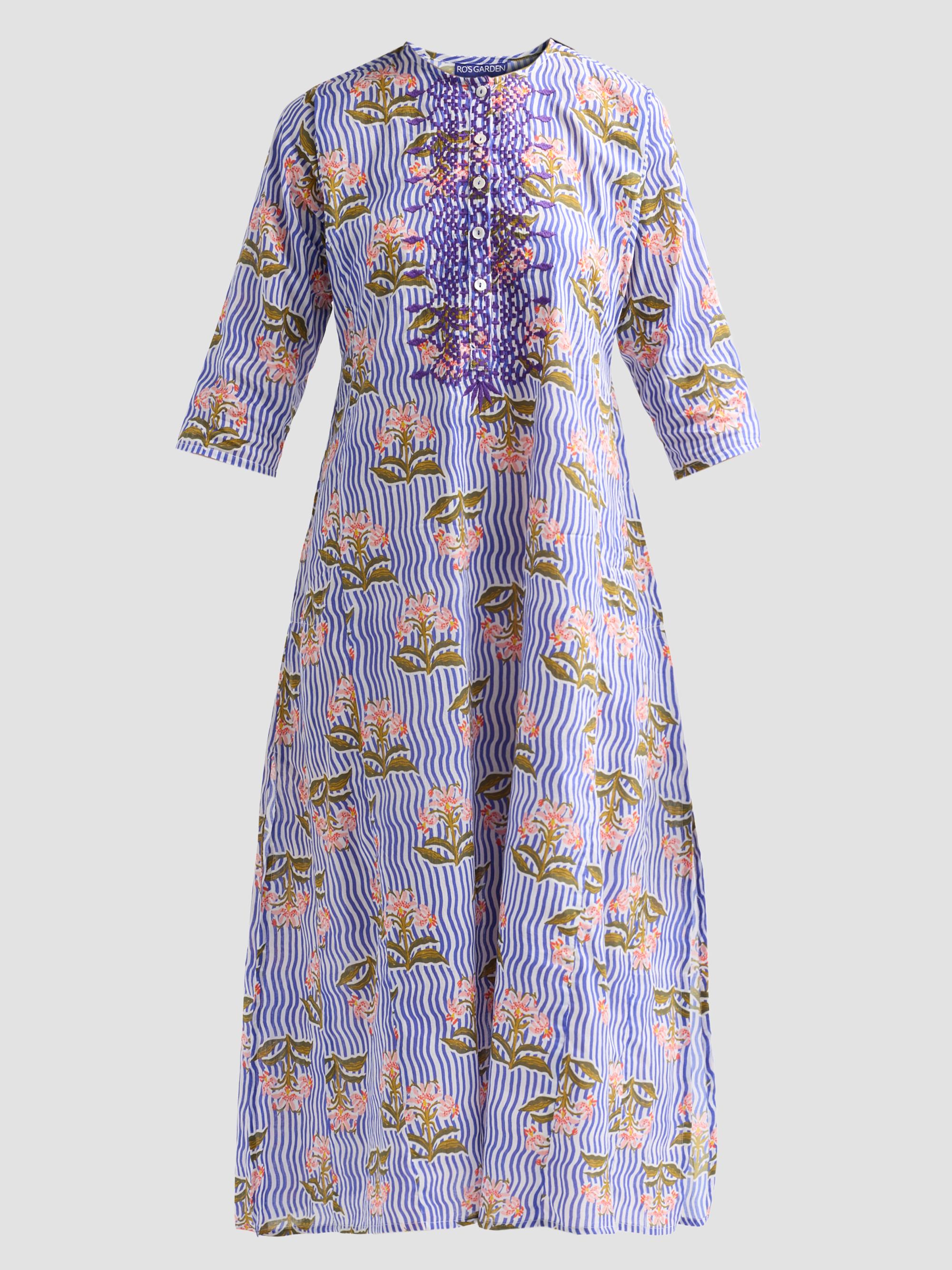 farm rio blue pineapple garden maxi dress Farm Rio Blue Pineapple Garden Shoulder-Tie Midi Dress