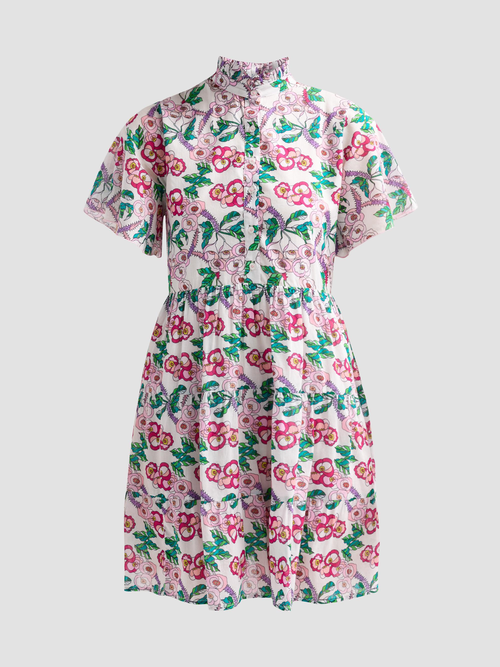 Ro's Garden Women's Vibeka Floral Cotton Mini Dress - Pink Kai | Thumbnail 6