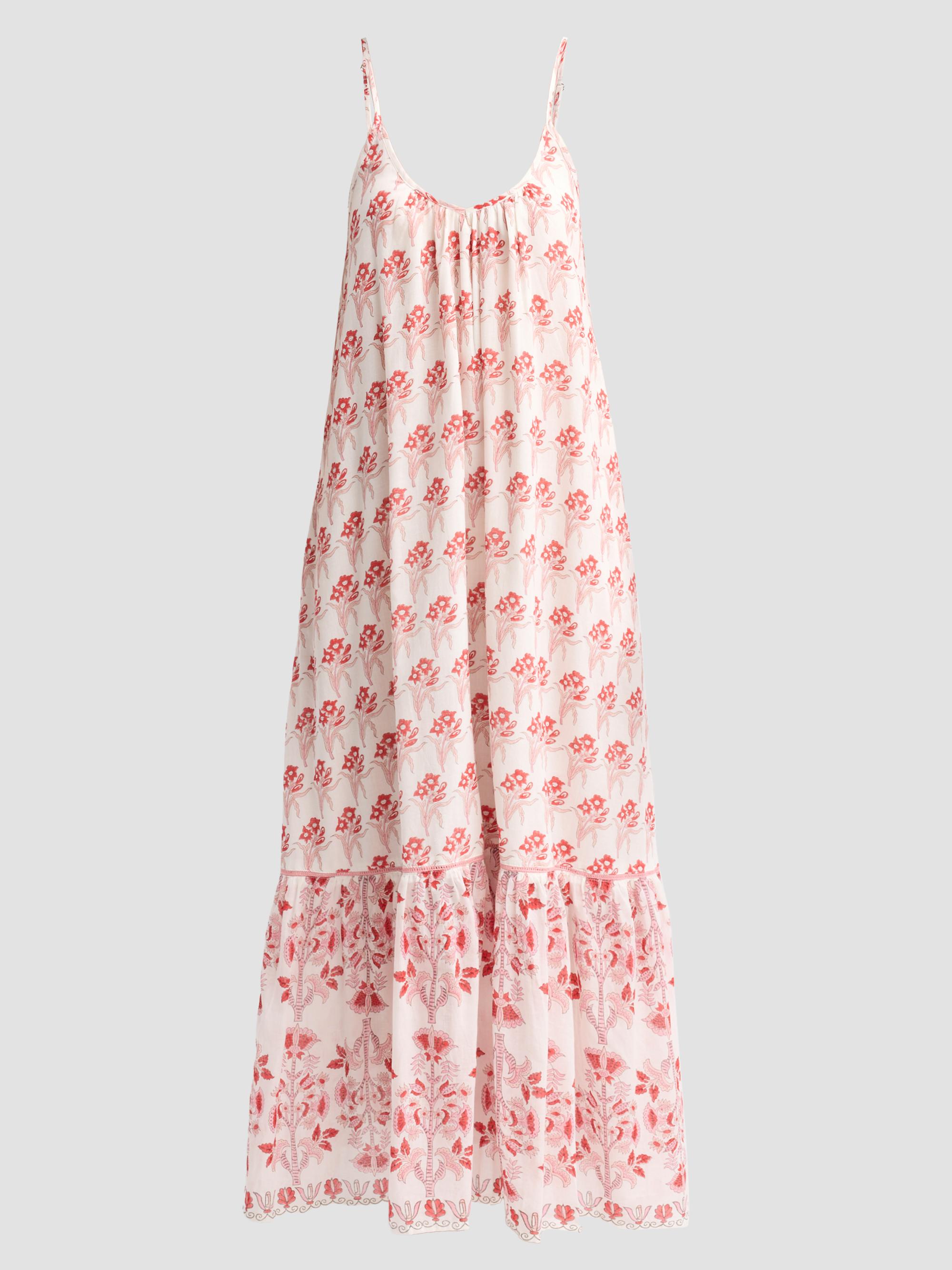 Ro's Garden Women's Samoa Floral Cotton Maxi Dress - Red Leilani | Thumbnail 6