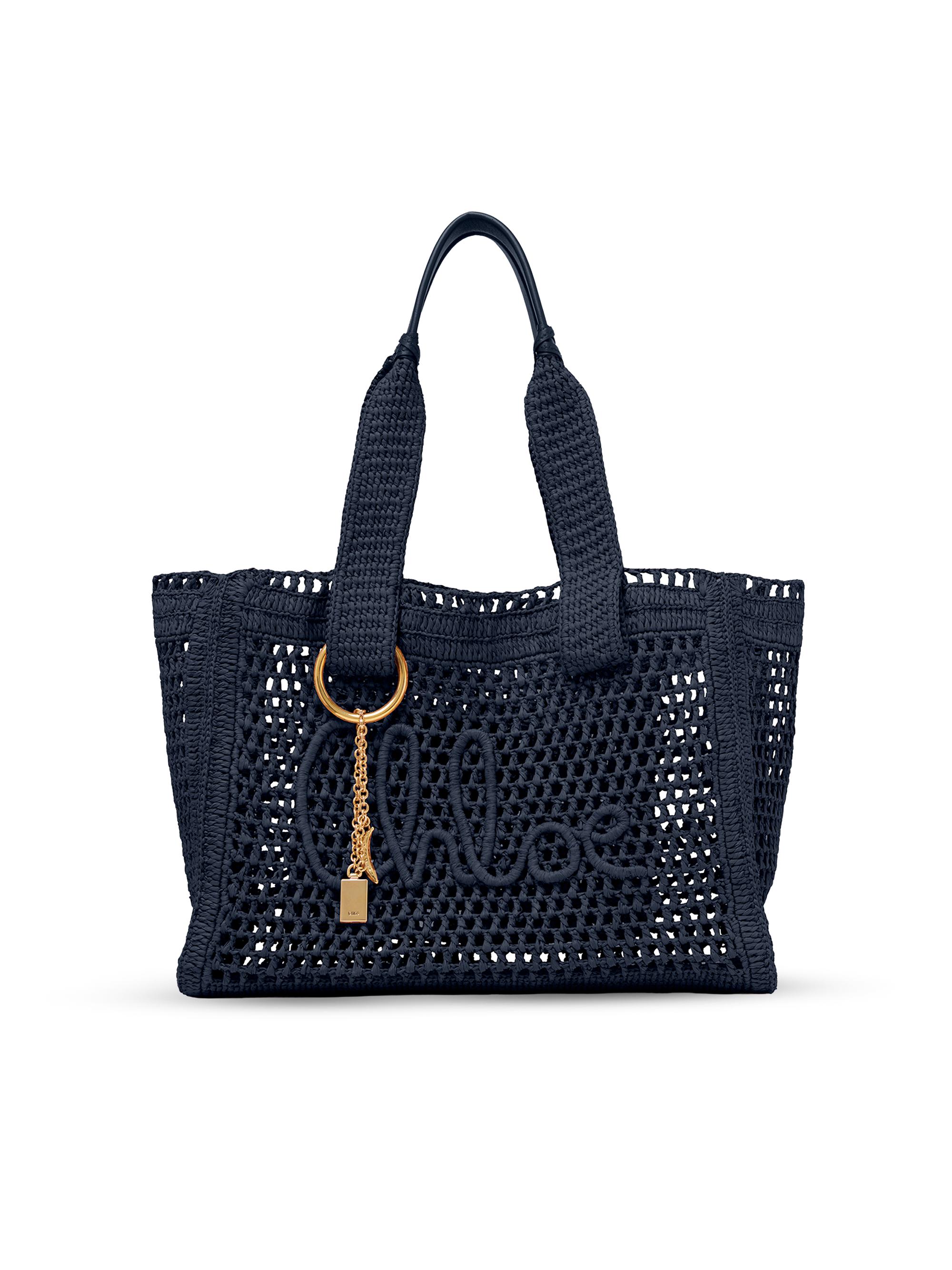 Chloé Women's Summer Banana Raffia Tote Bag - Parisian Night