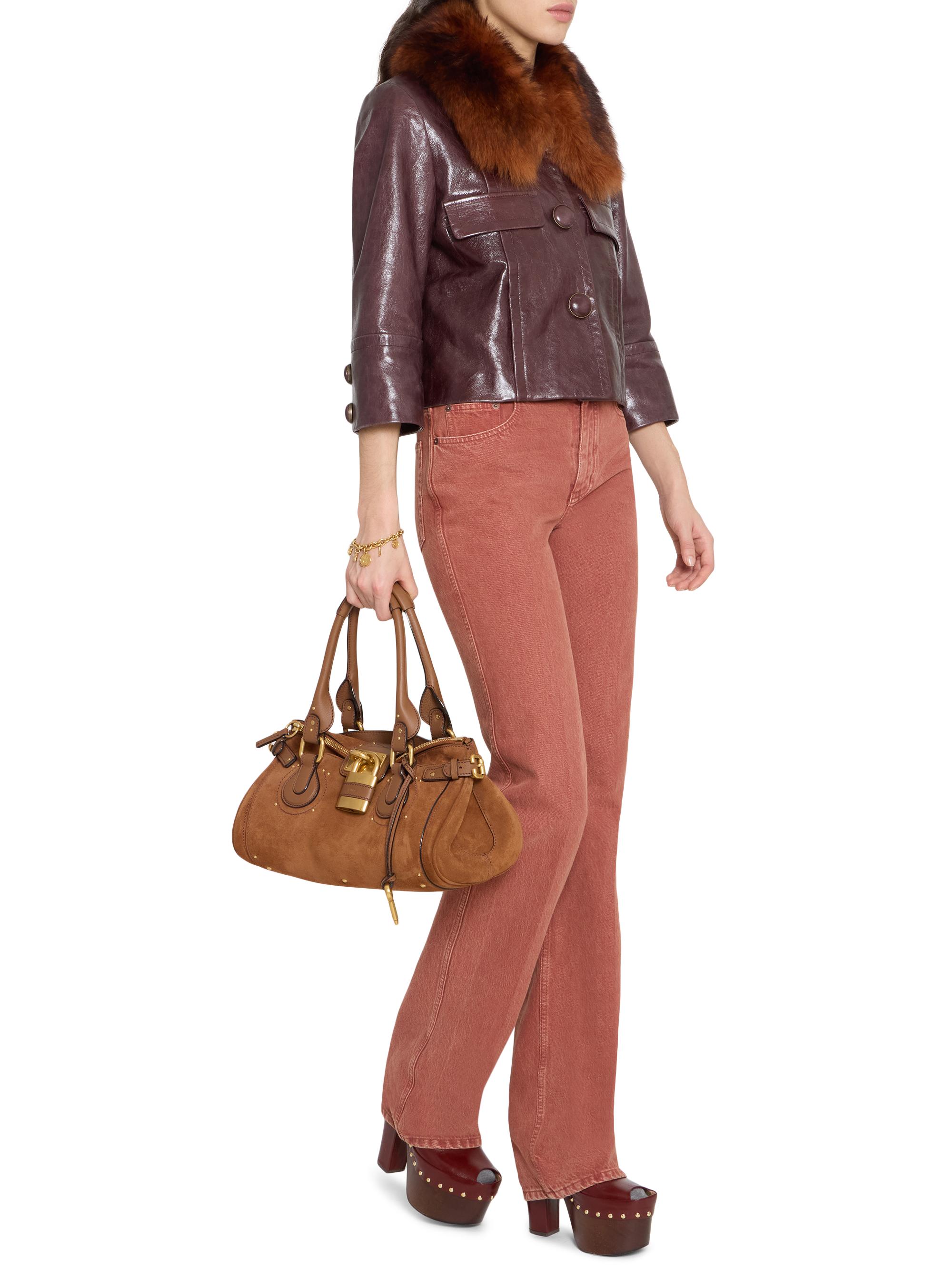 Chloé Women's Paddington Suede Padlock Handbag - Vintage Brown | Thumbnail 2