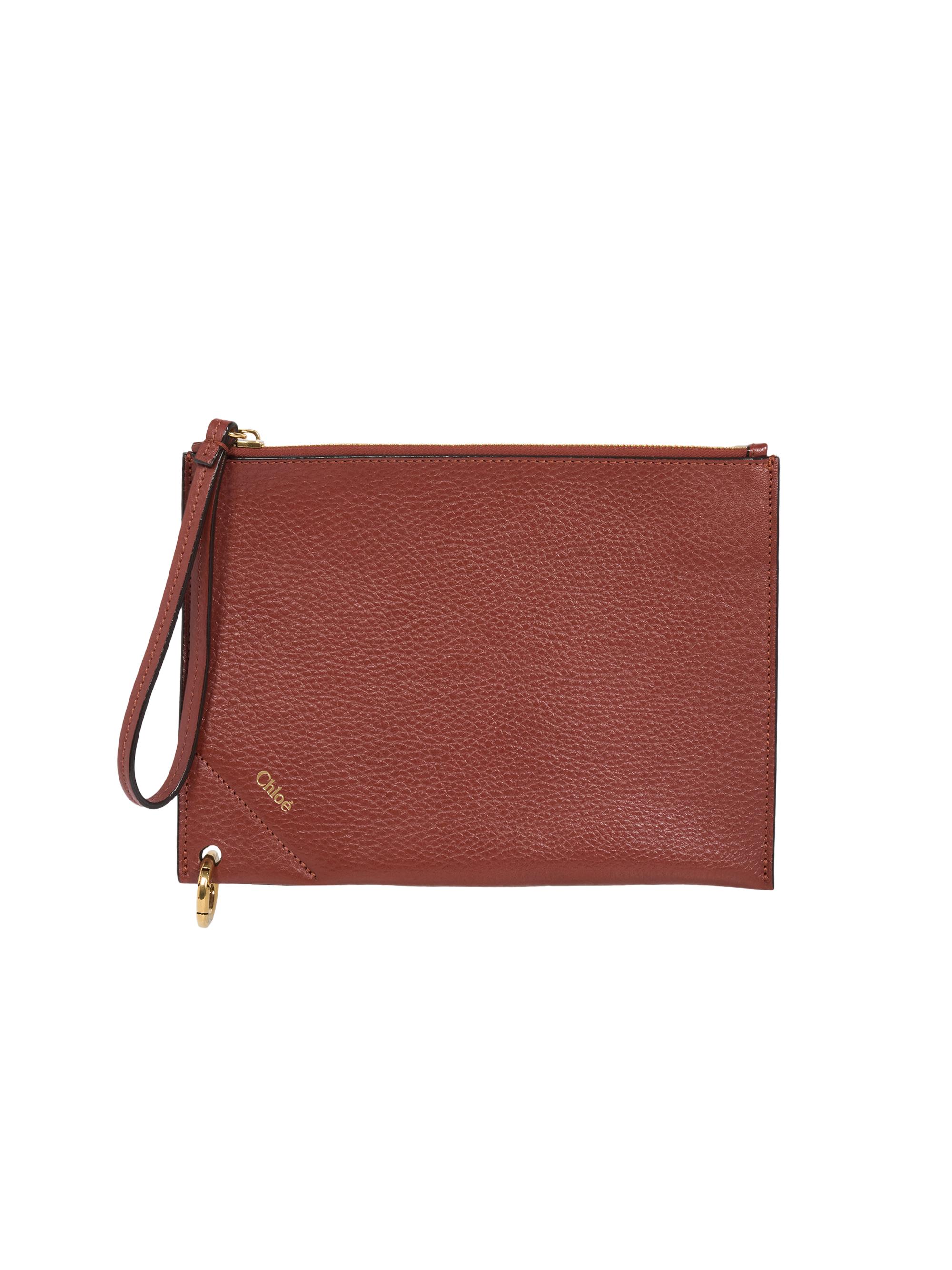 Chloé Women's Grained Leather Pouch - Clay Brown