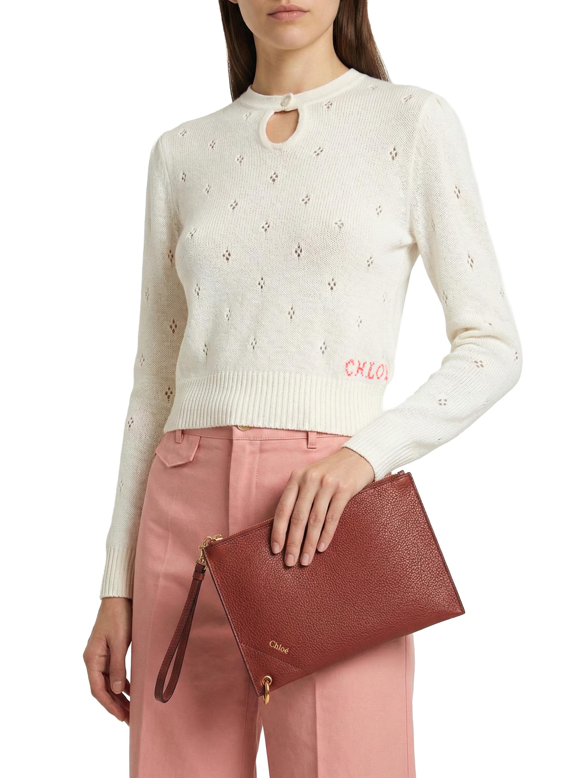 Chloé Women's Grained Leather Pouch - Clay Brown | Thumbnail 2