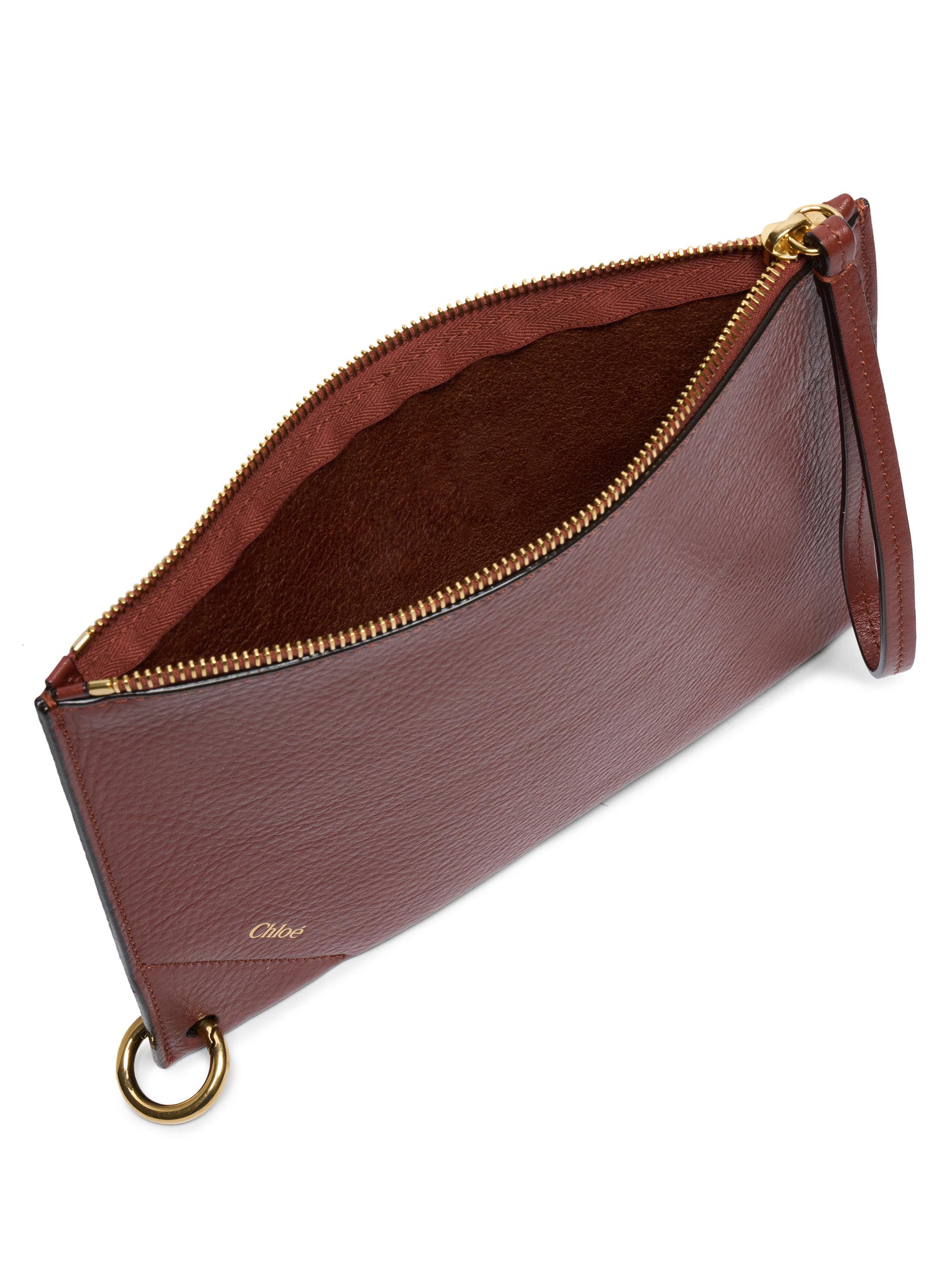 Chloé Women's Grained Leather Pouch - Clay Brown | Thumbnail 5