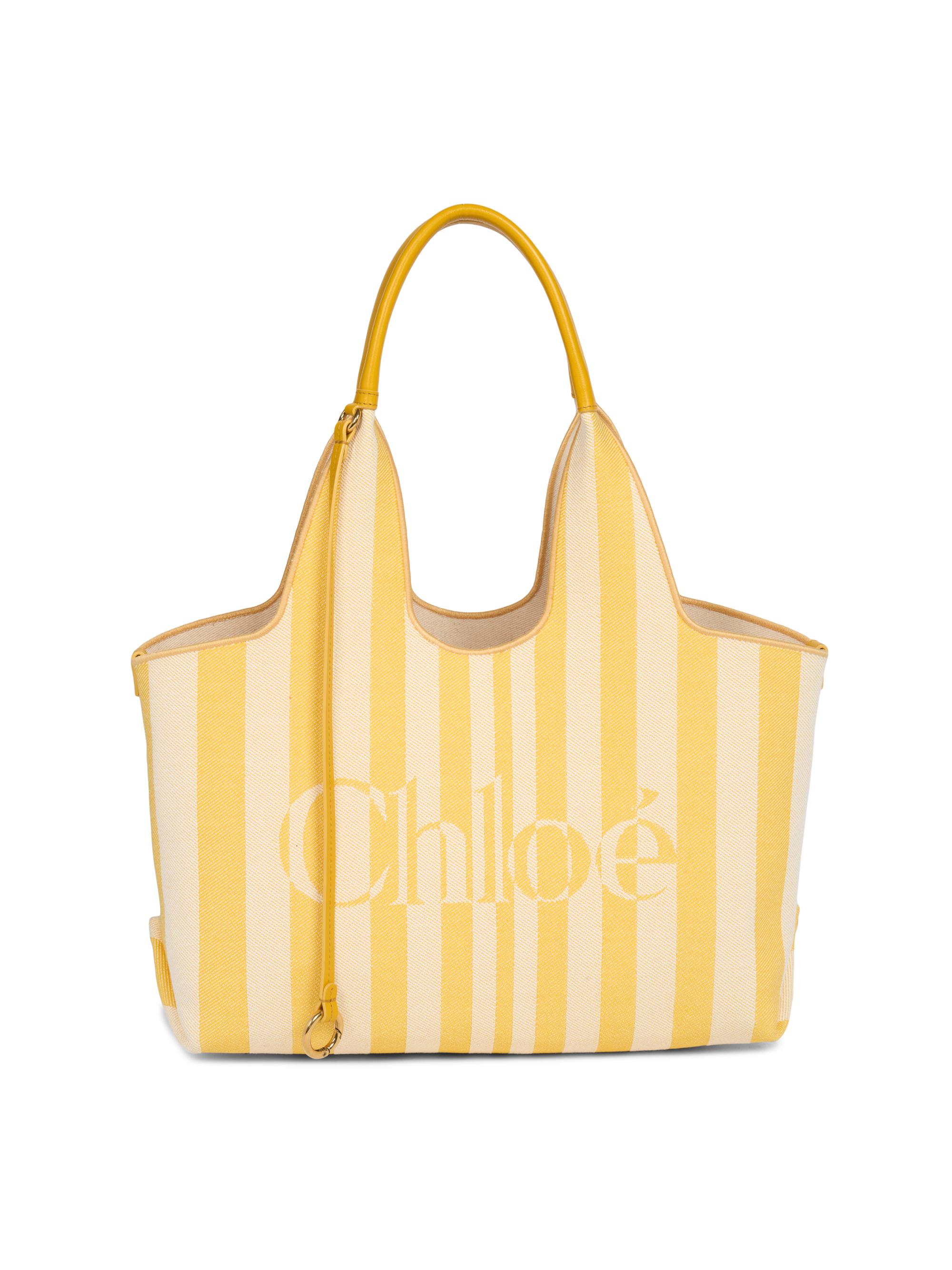 Chloé Women's  Stripy  Jacquard Tote Bag - Radiant Yellow | Thumbnail 7