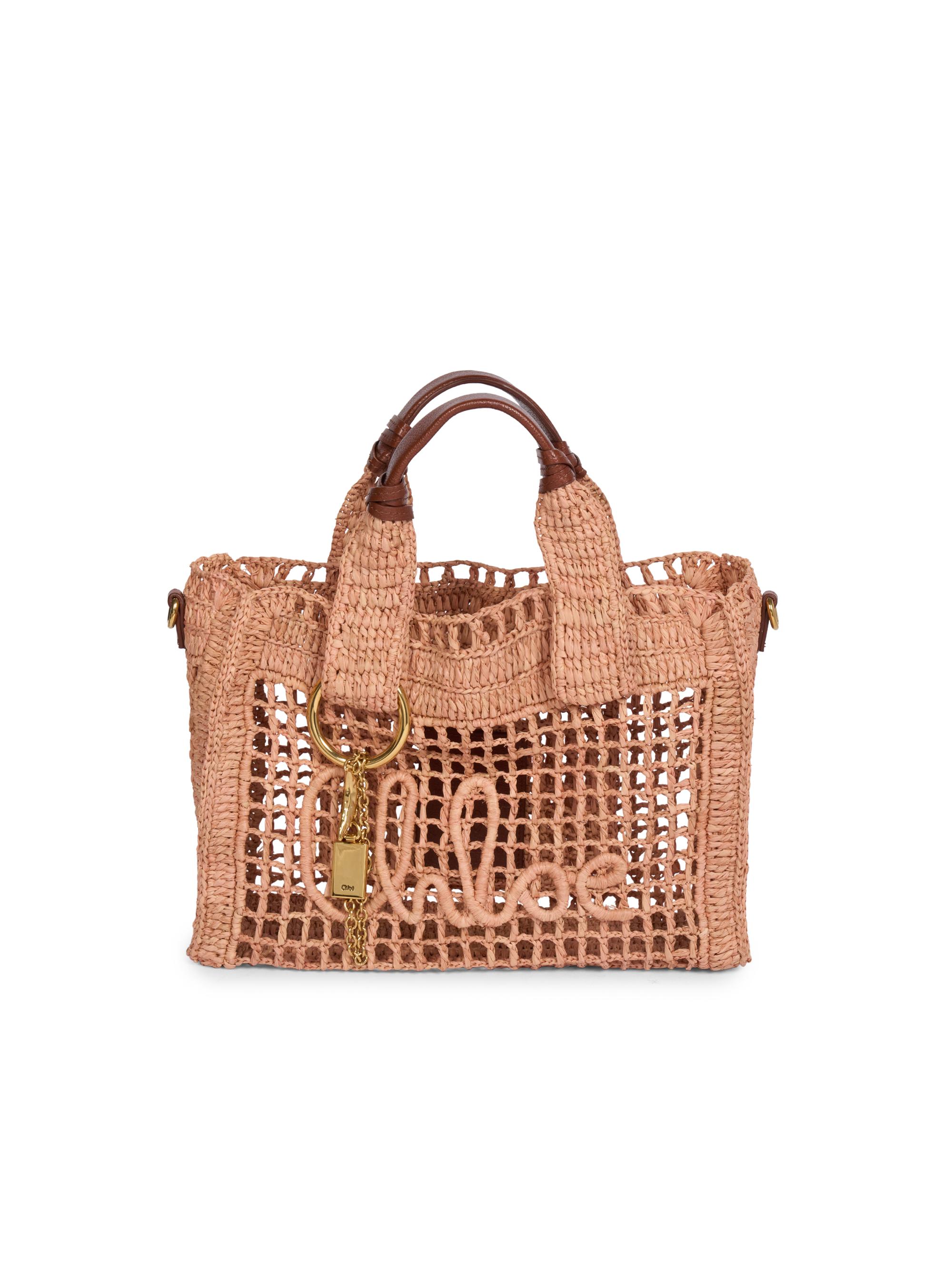 Chloé Women's Summer Banana Mini Raffia Top Handle Bag - Clay Brown - Women's Bags