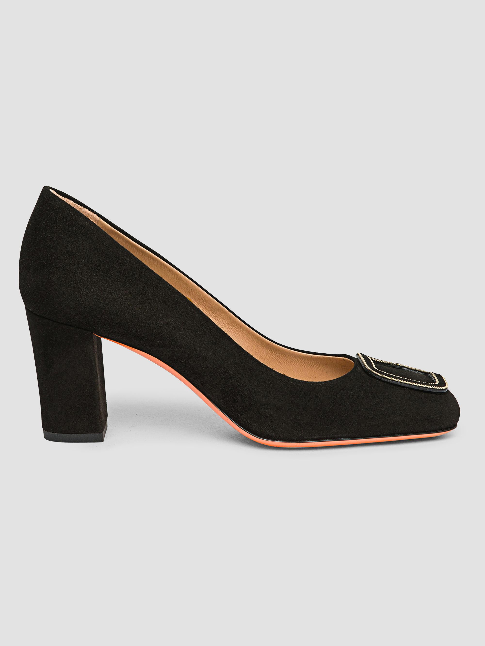 Santoni Women's Marta 70MM Suede Pumps - Black