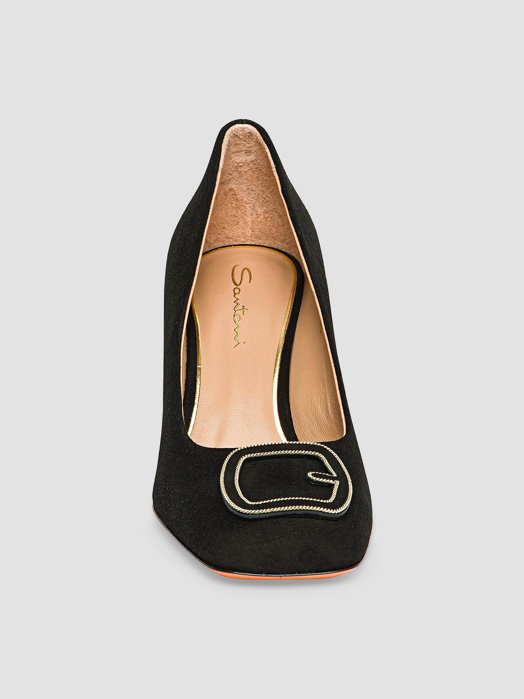 Santoni Marta 70MM Suede Pumps | Saks Fifth Avenue