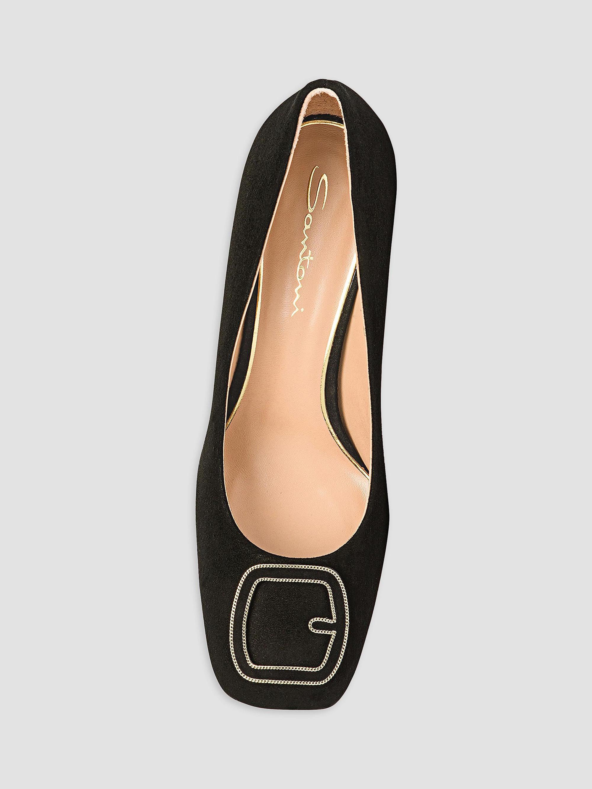 Santoni Marta 70MM Suede Pumps | Saks Fifth Avenue