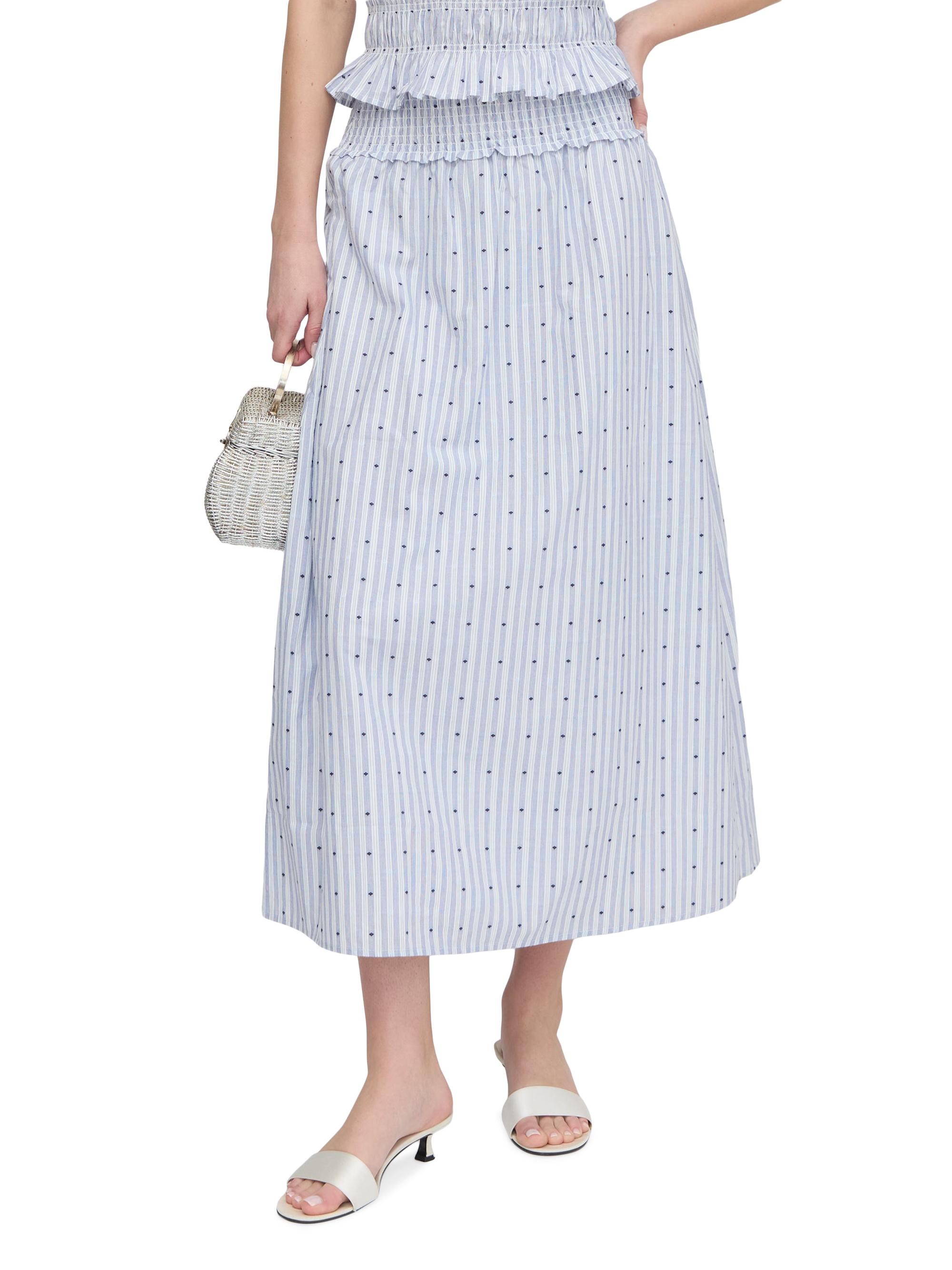 Hill House Home Women's The Delphine Nap Skirt - Blue Swiss Dot | Thumbnail 7