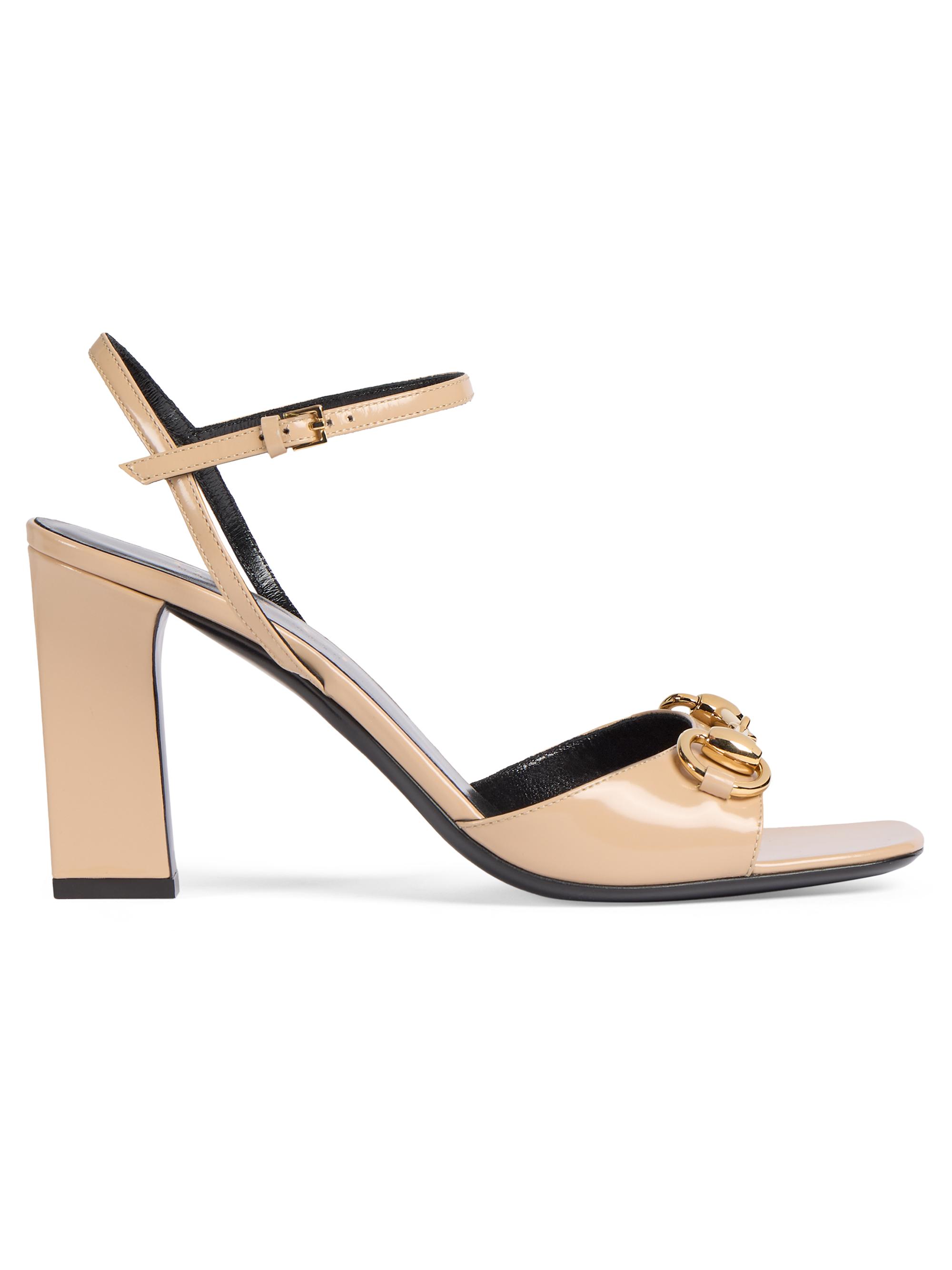 Gucci Women's Signora 85MM Leather Sandals - Rose Mole