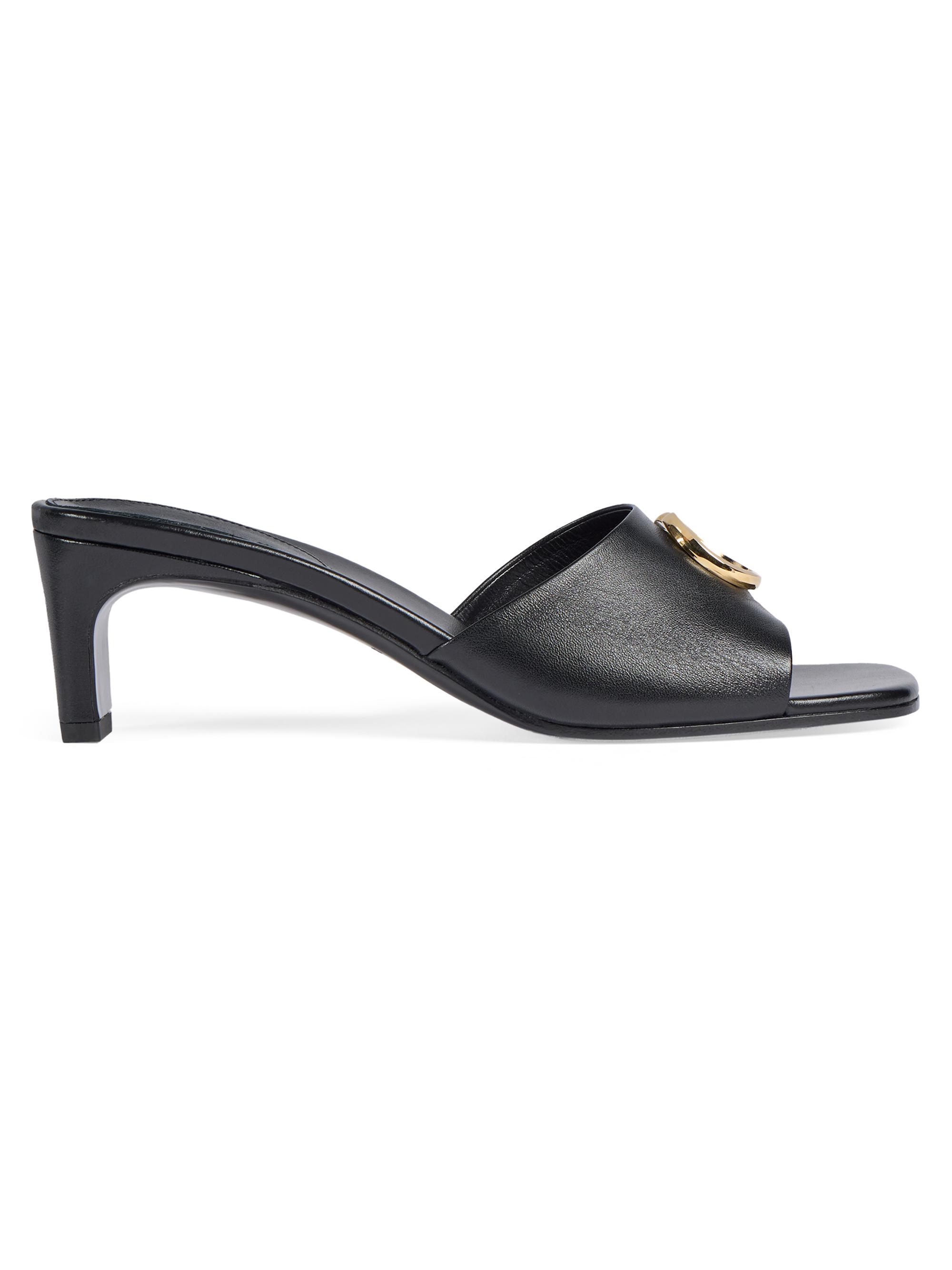 Gucci Women's Marmont GG 55MM Leather Sandals - Nero
