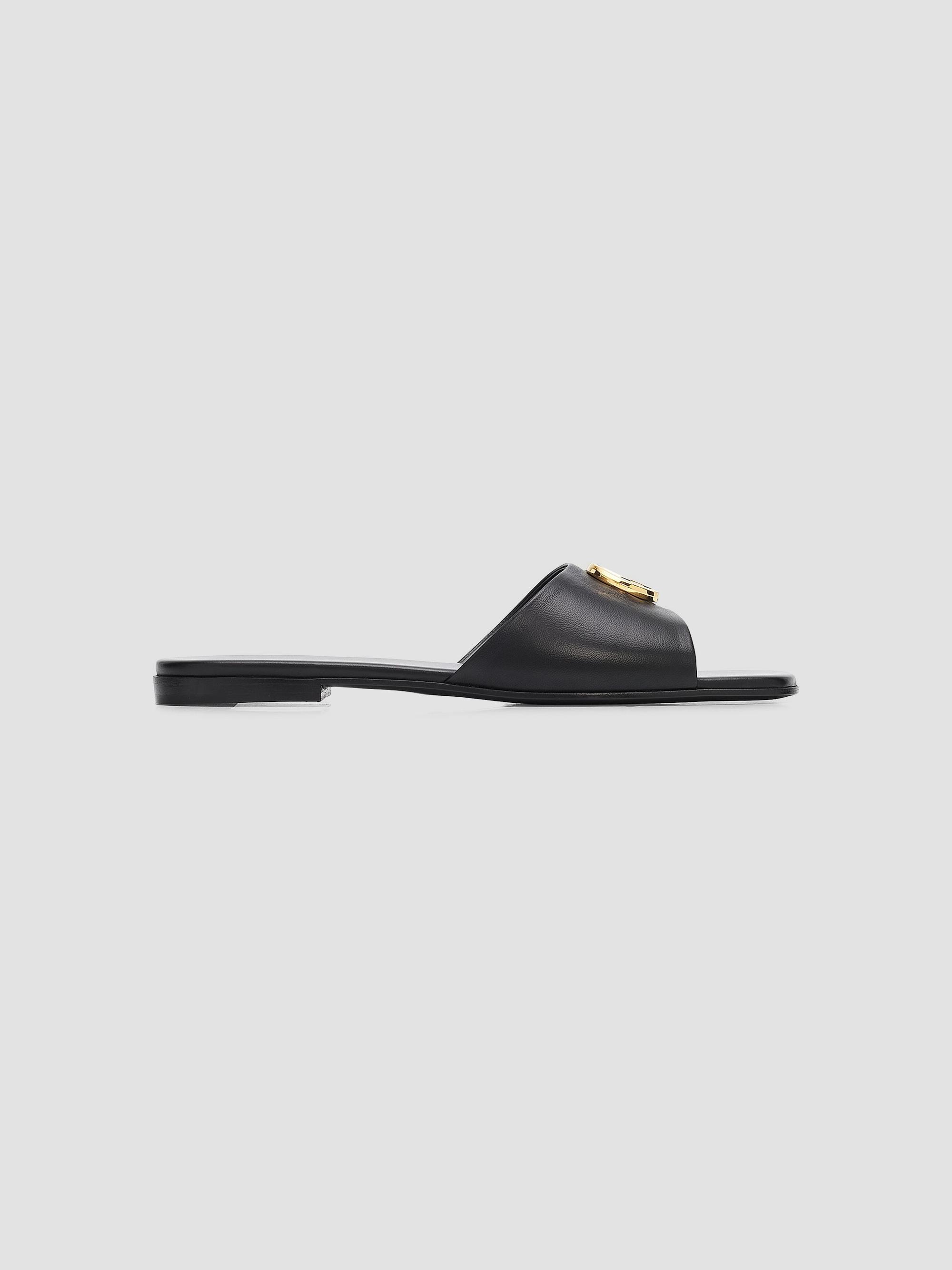 Gucci Women's Double G Leather Sandals - Nero | Thumbnail 7