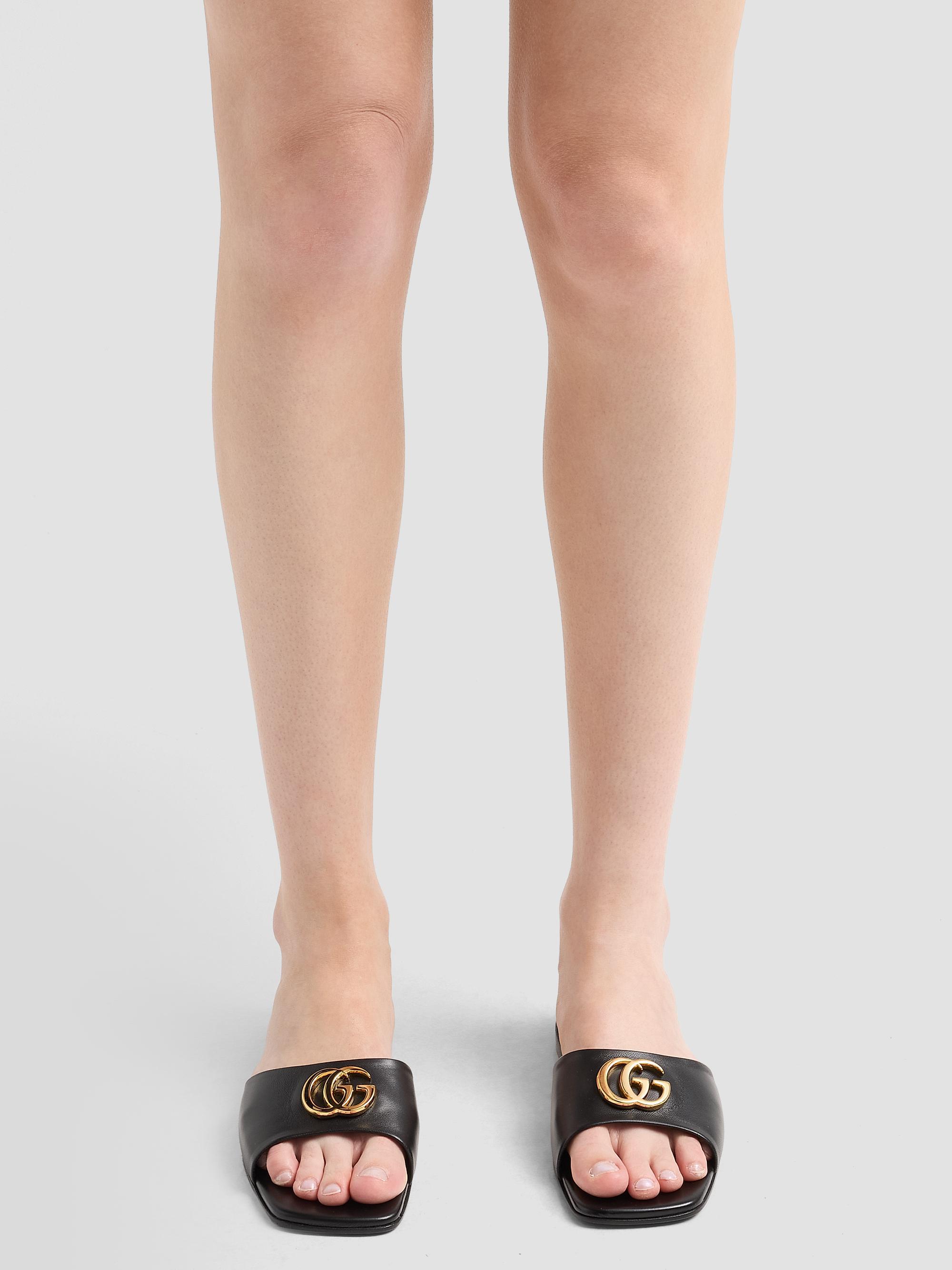 Gucci Double G Leather Sandals | Saks Fifth Avenue