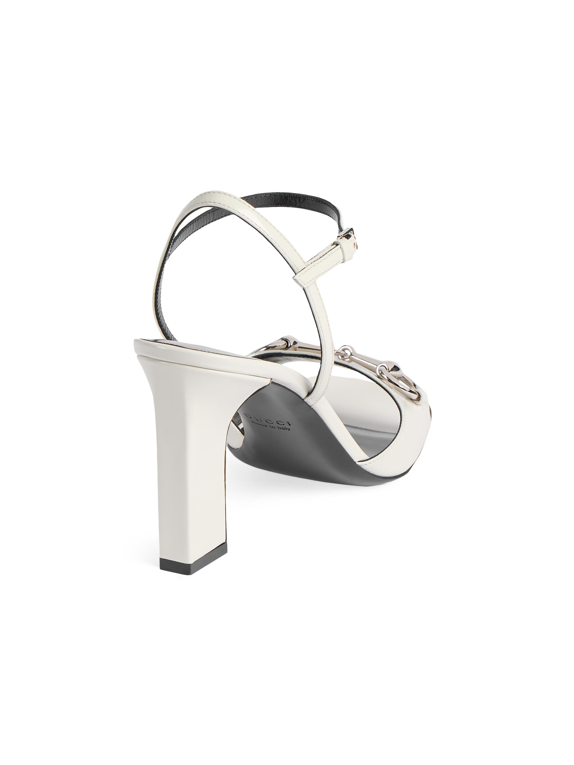 Gucci Signora 85MM Leather Block-Heel Sandals | Saks Fifth Avenue