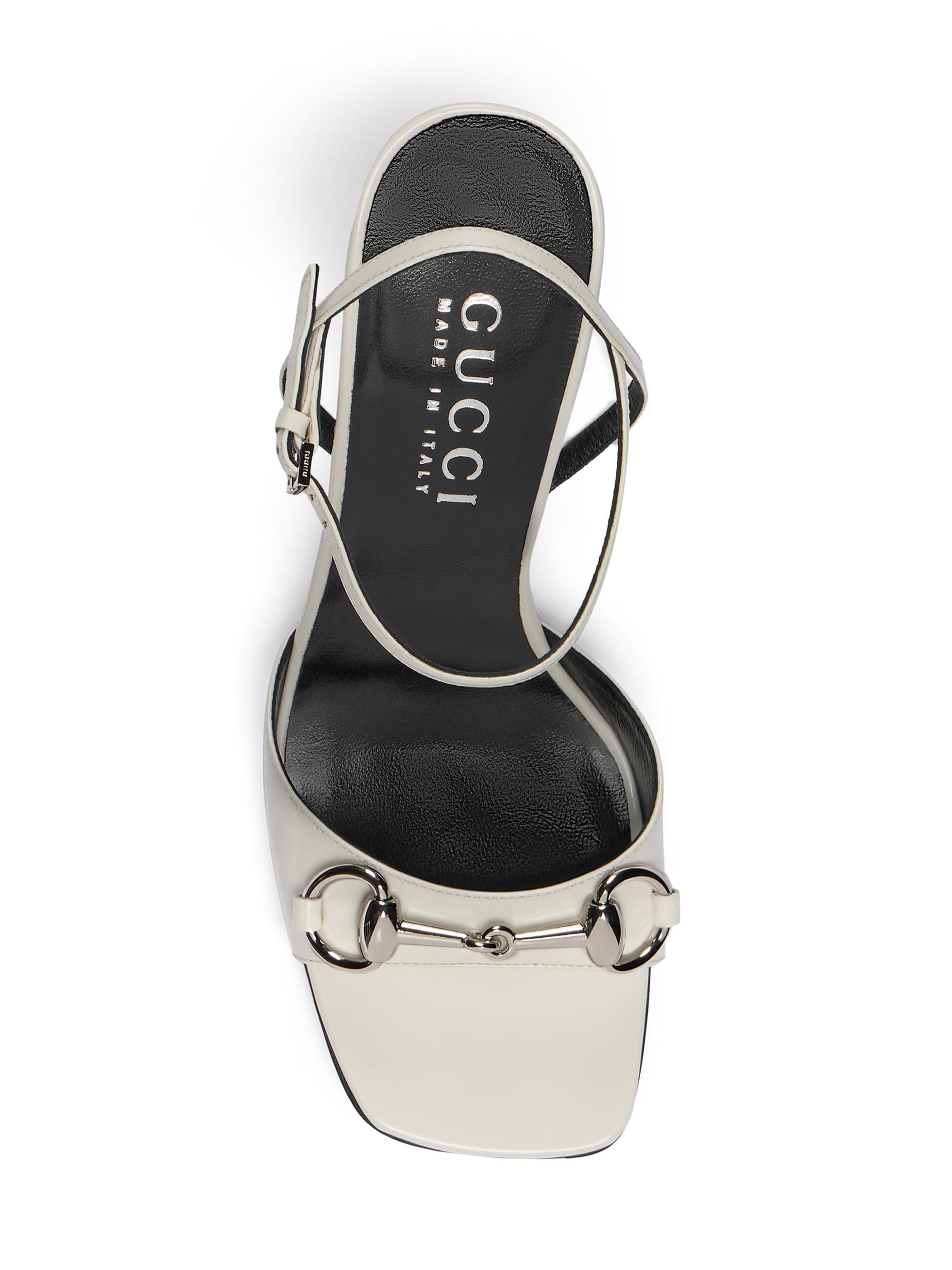 Gucci Signora 85MM Leather Block-Heel Sandals | Saks Fifth Avenue