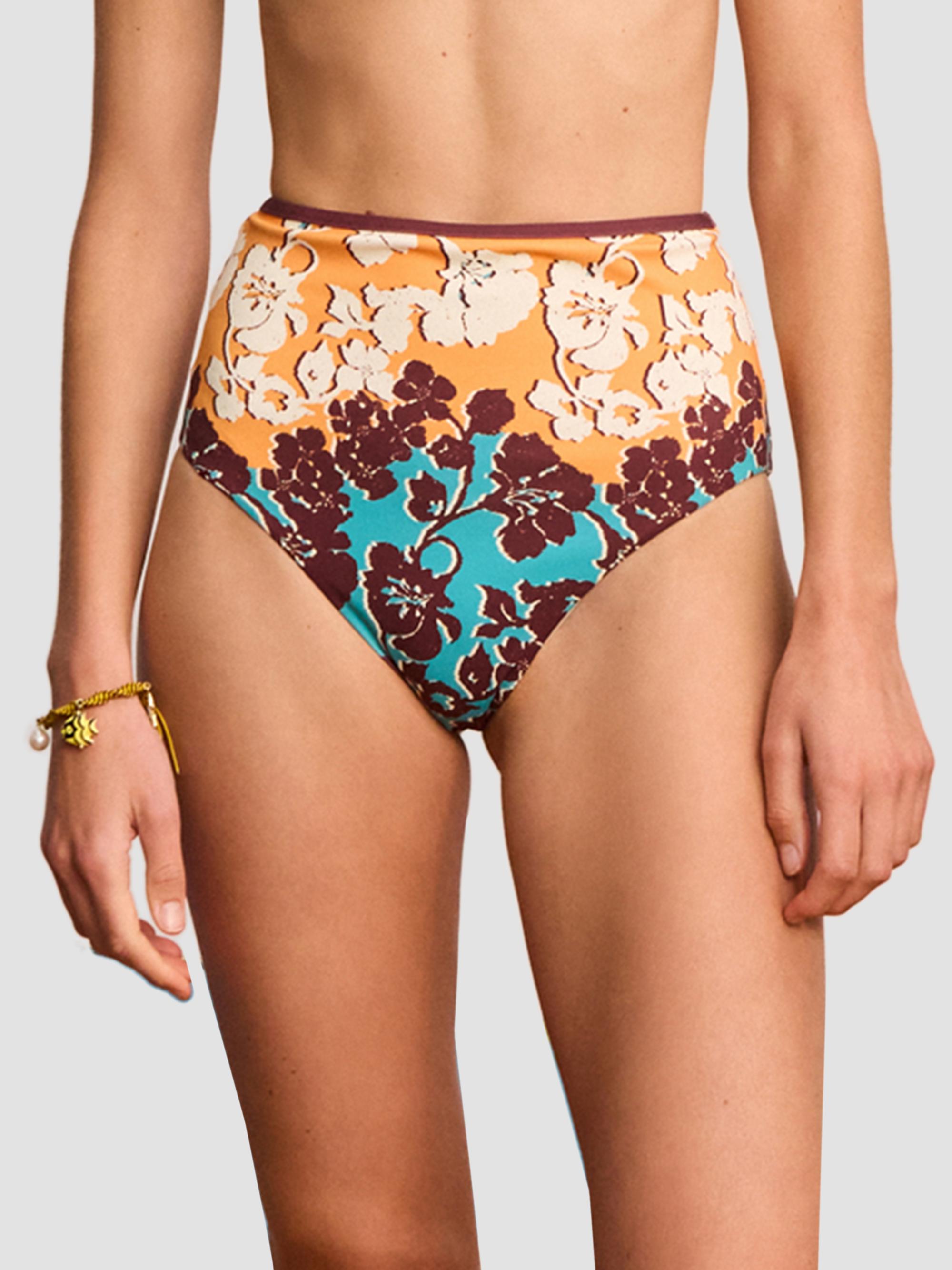 ALÉMAIS Splice Floral High-Rise Bikini Bottom | Saks Fifth Avenue