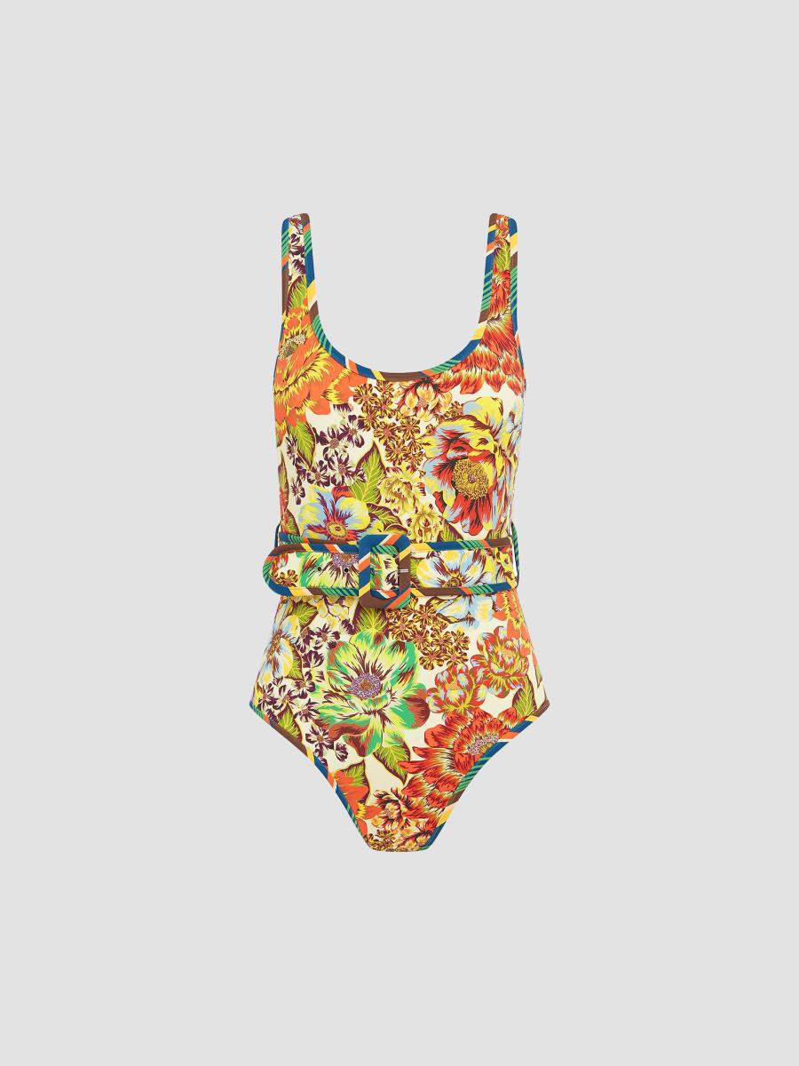 ALÉMAIS Charlie Belted One-Piece Swimsuit | Saks Fifth Avenue