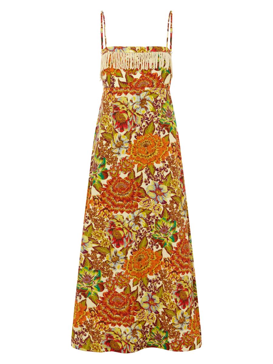 Alemais Women's Lana Floral Linen Maxi Dress