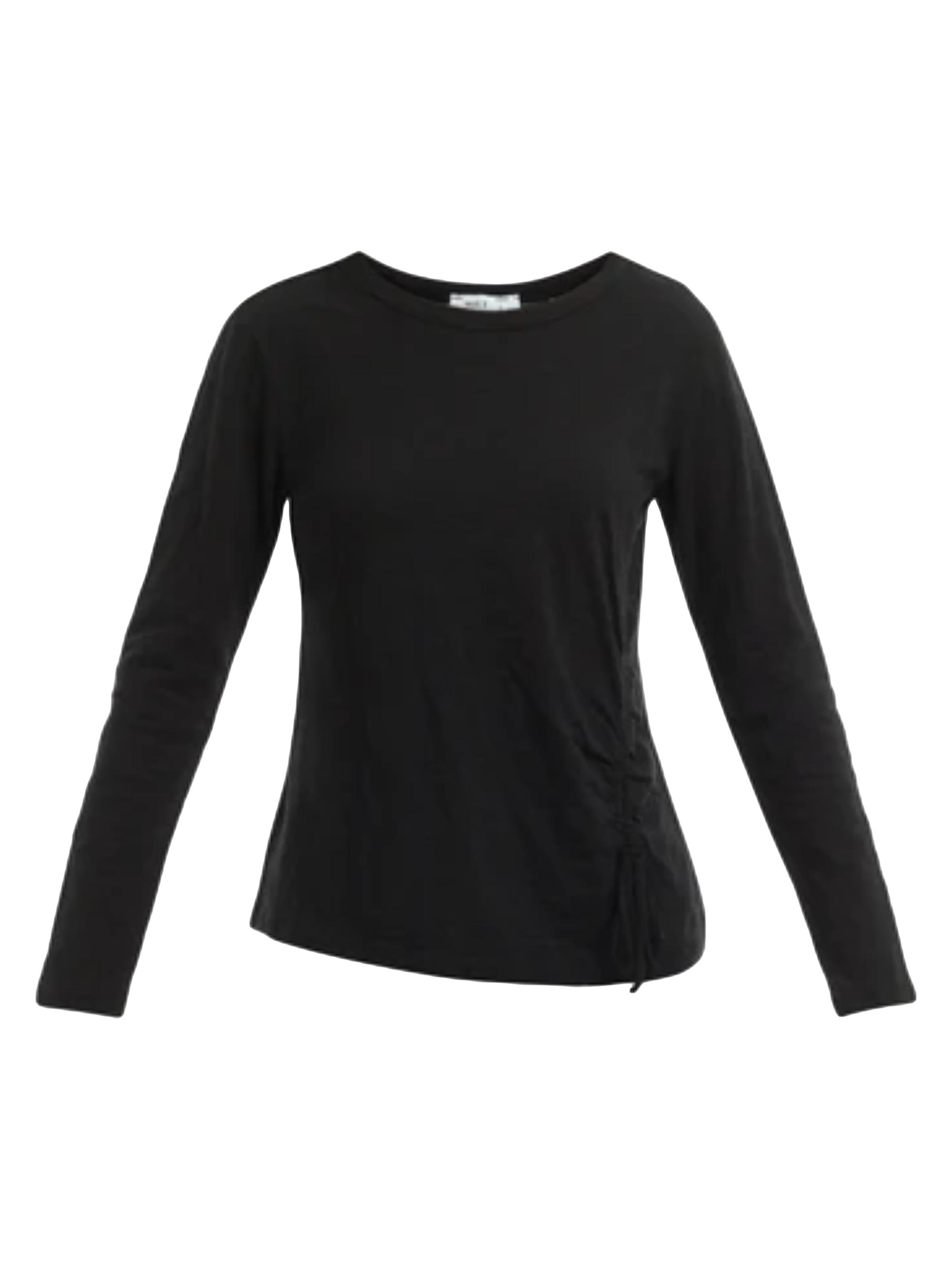 Wilt Women's Long Sleeve Ruched Side T-Shirt - Magenta Purple