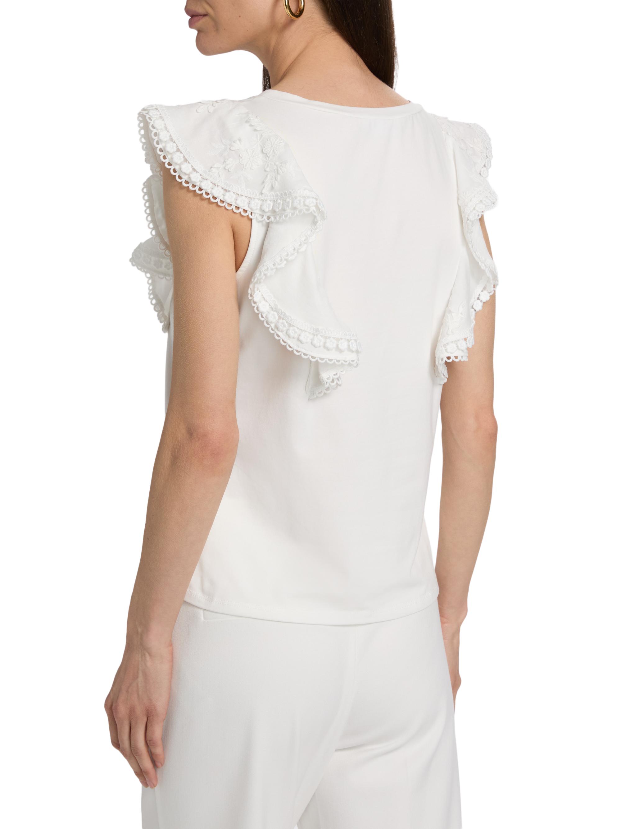 Generation Love Women's Dana 3D Voile Flutter-Sleeve T-Shirt - White | Thumbnail 5