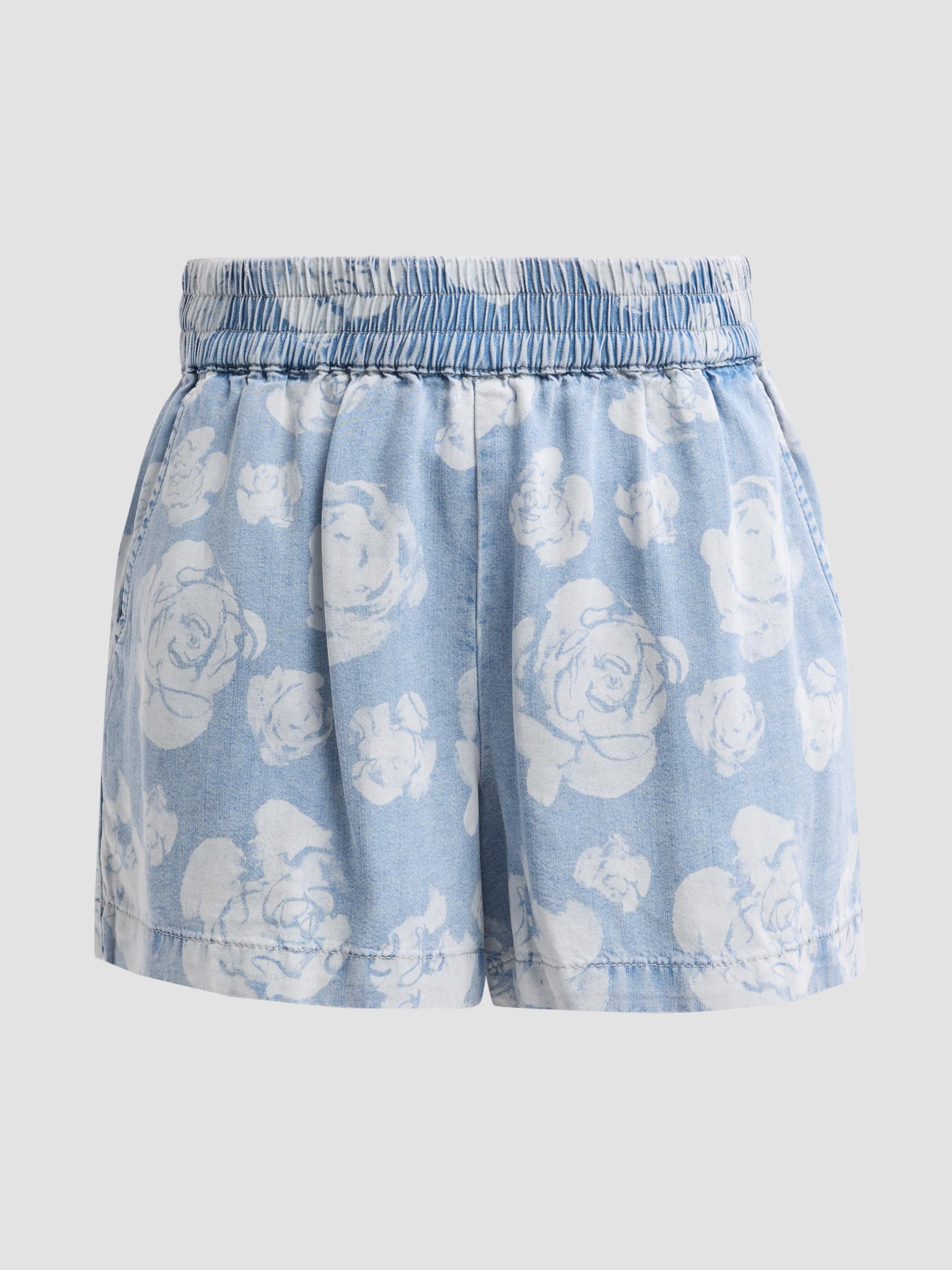 Generation Love Women's Dorah Floral Denim Shorts - Floral Light Blue | Thumbnail 6