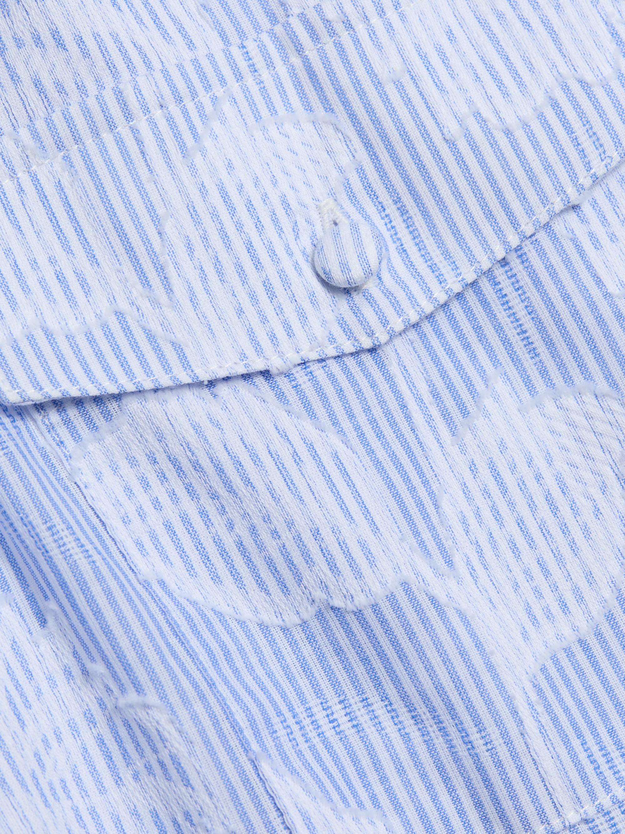 Generation Love Women's Mina Floral-Stripe Cotton Shirt - Light Blue White | Thumbnail 7