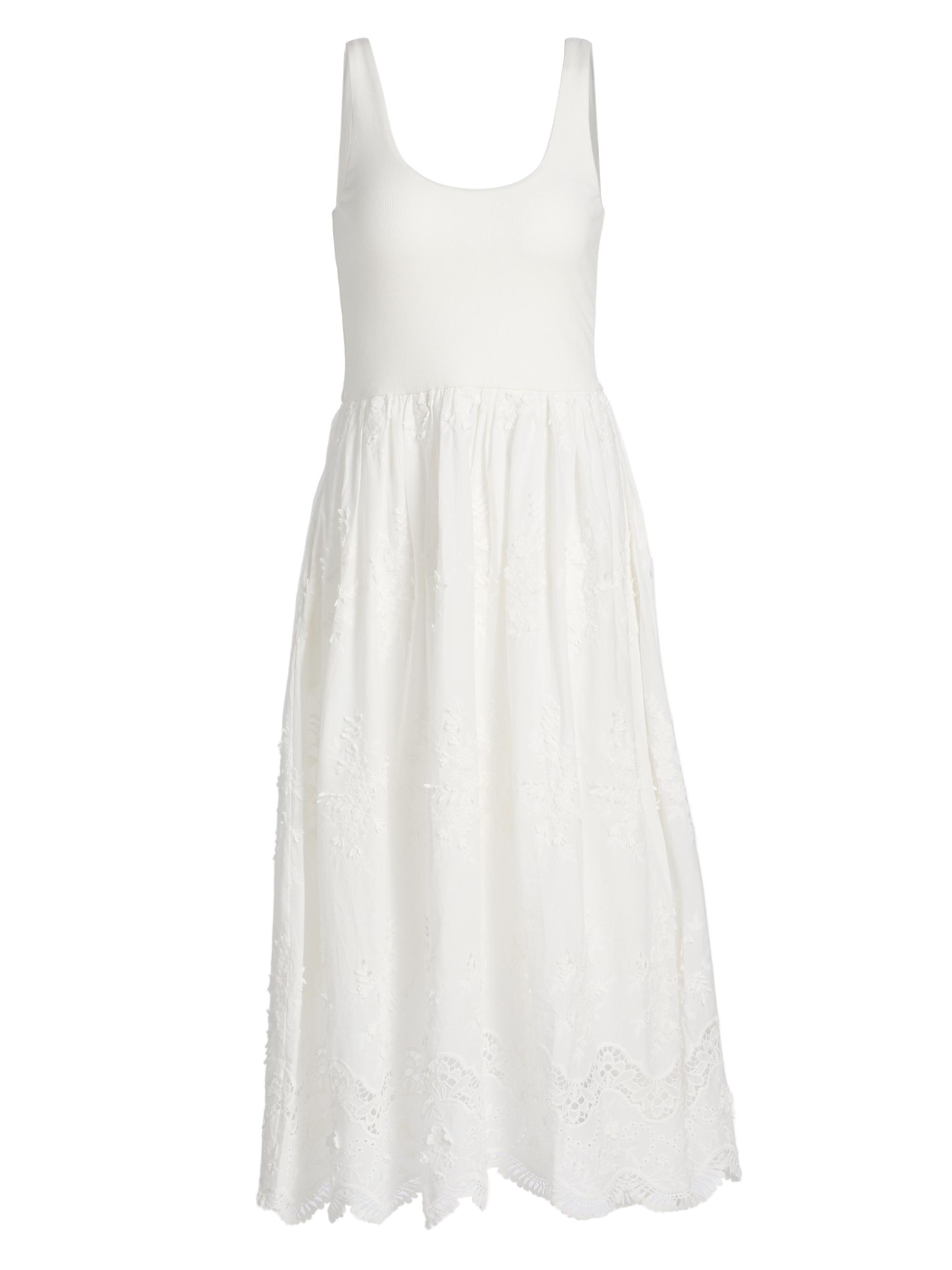 Generation Love Women's Leann 3D Voile Combo Midi-Dress - White
