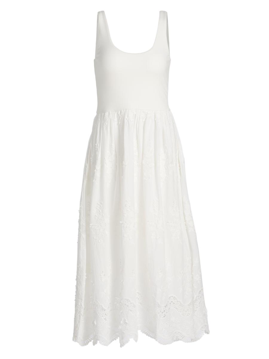 Generation Love Women's Leann 3d Voile Combo Midi-dress In White