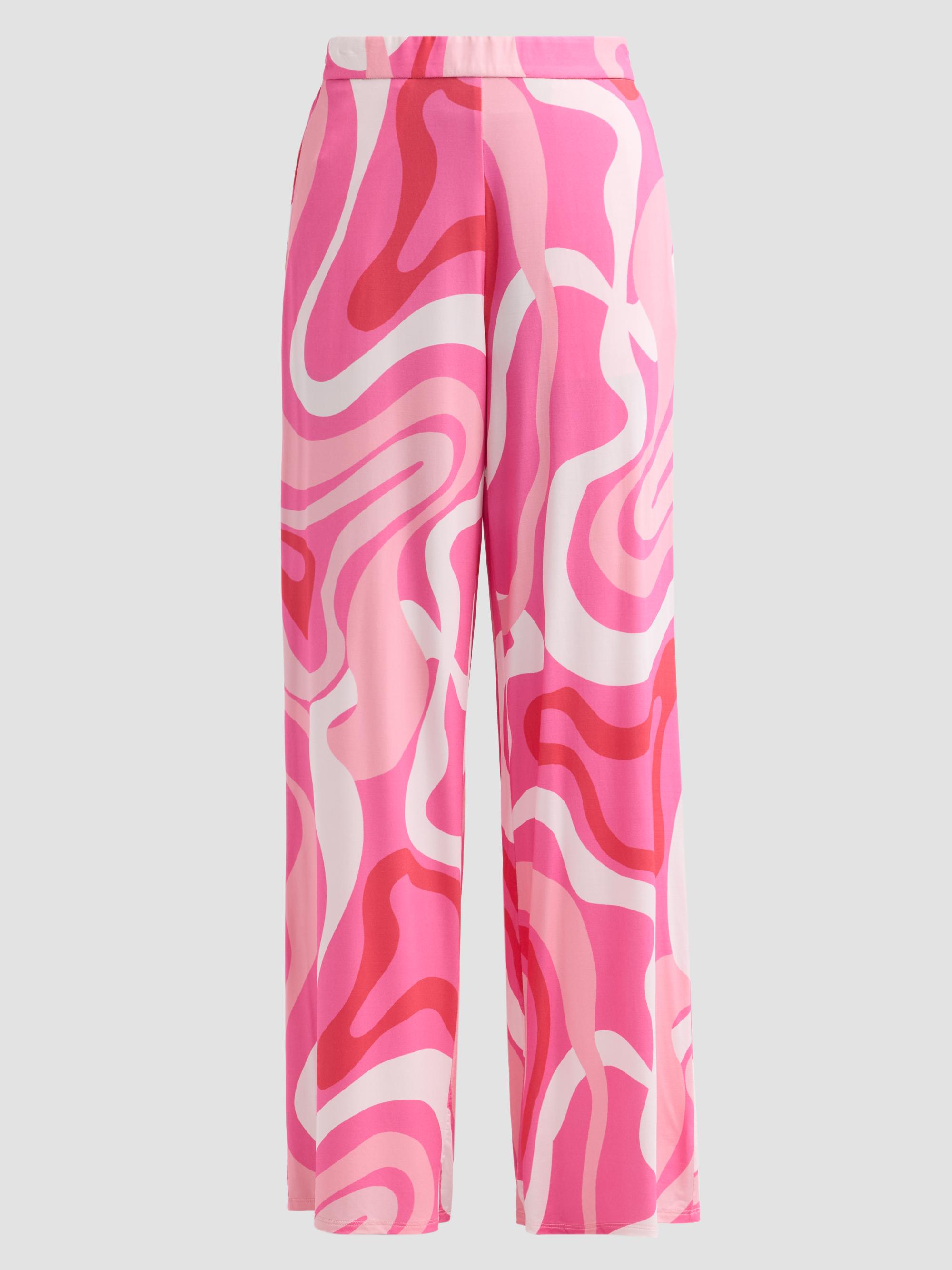 Generation Love Women's Kelela Geo Sheen Jersey Pants - Wavy Geo Pink | Thumbnail 6