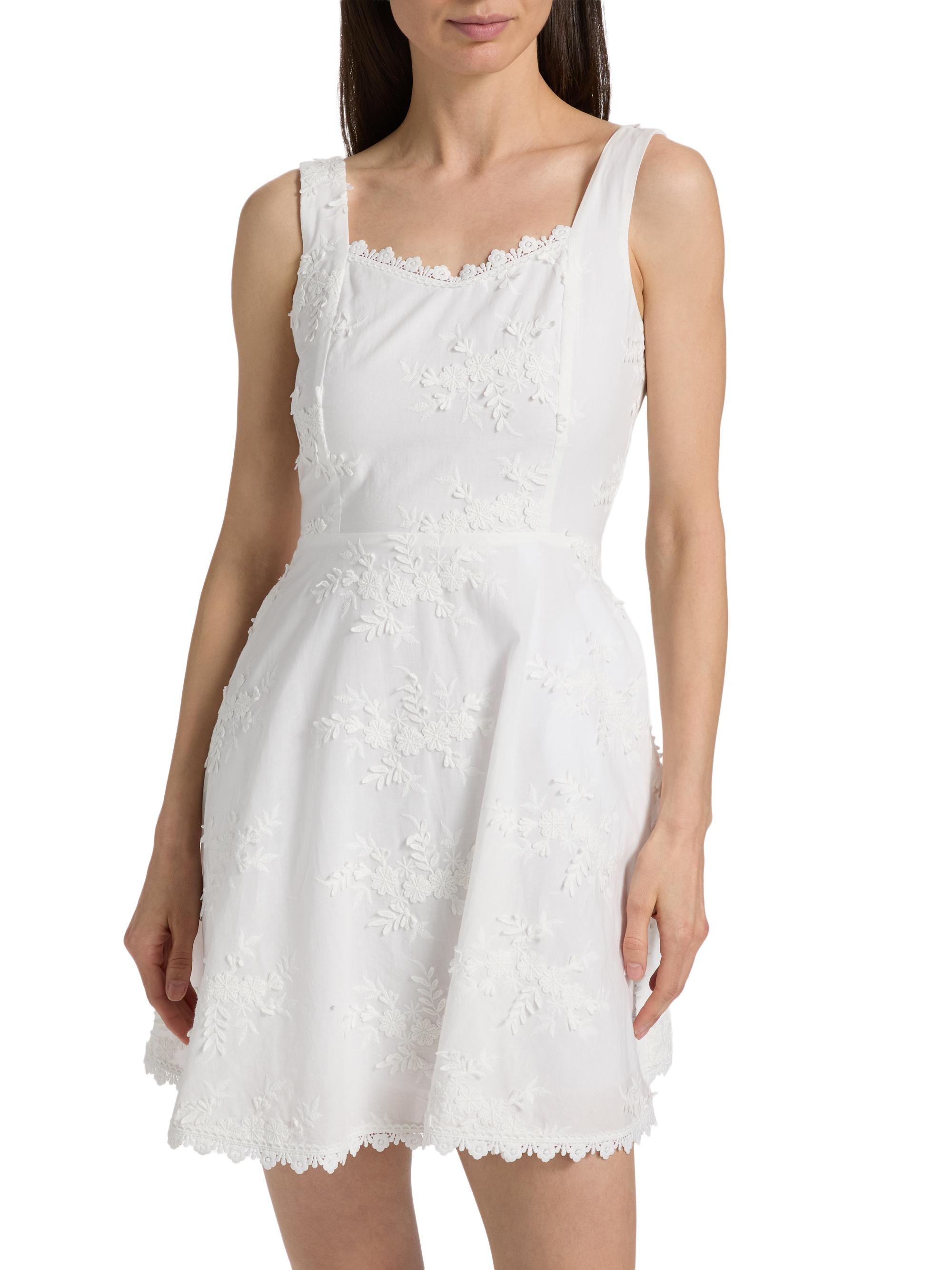 Generation Love Women's Ivy 3D Voile Minidress - White | Thumbnail 3