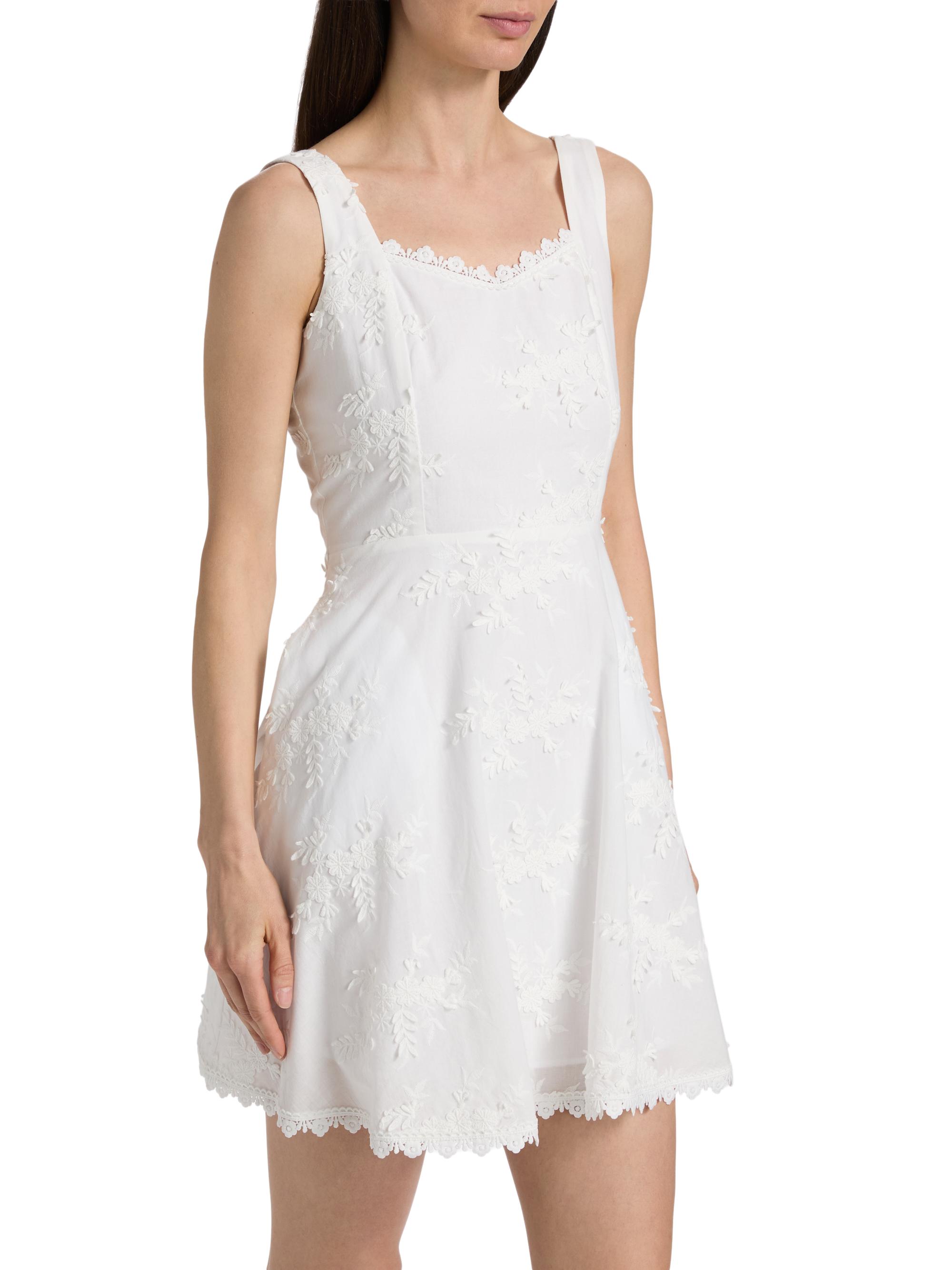 Generation Love Women's Ivy 3D Voile Minidress - White | Thumbnail 4