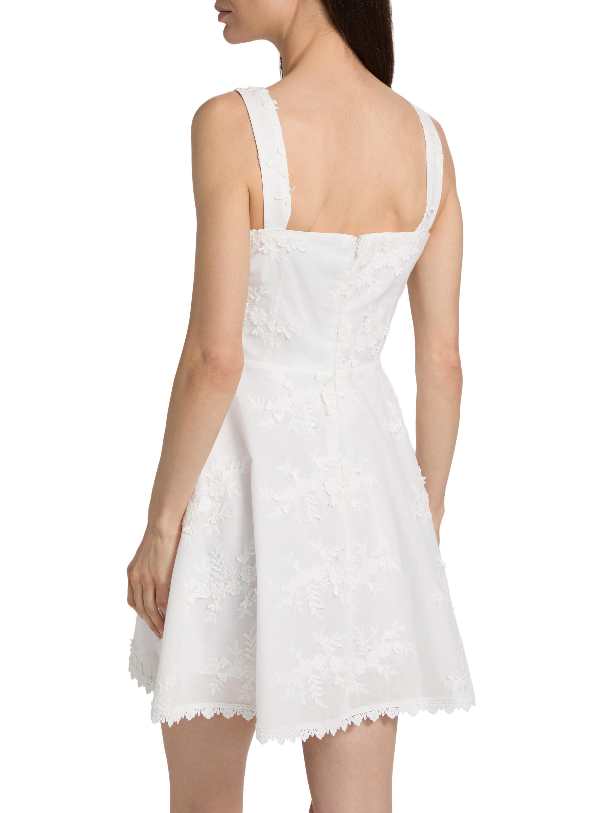 Generation Love Women's Ivy 3D Voile Minidress - White | Thumbnail 5