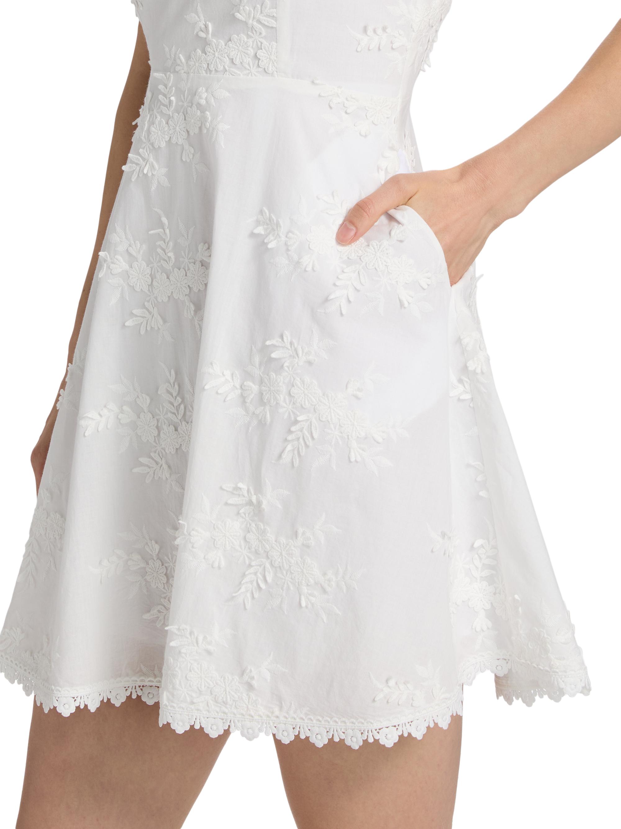 Generation Love Women's Ivy 3D Voile Minidress - White | Thumbnail 6