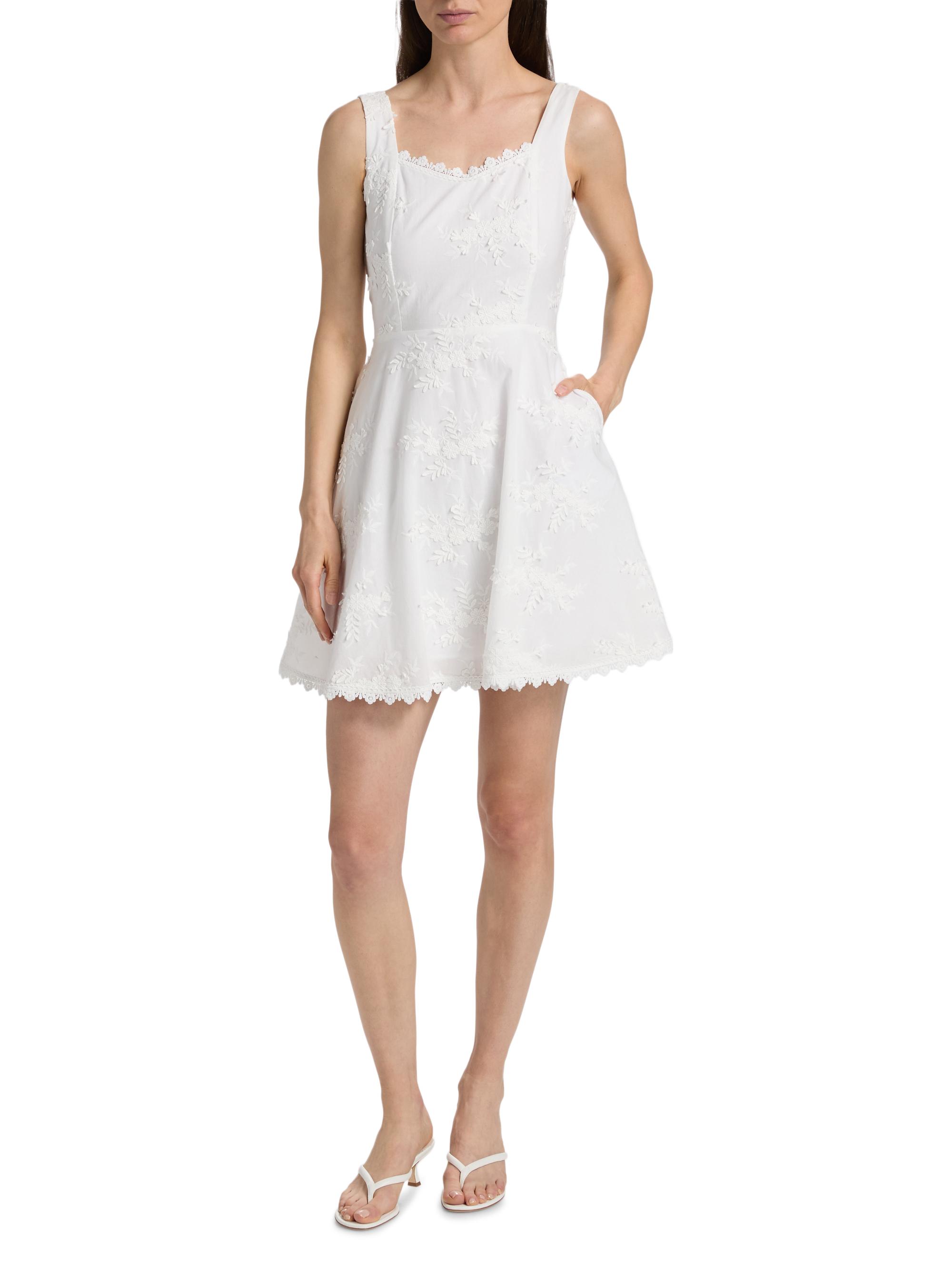 Generation Love Women's Ivy 3D Voile Minidress - White | Thumbnail 2