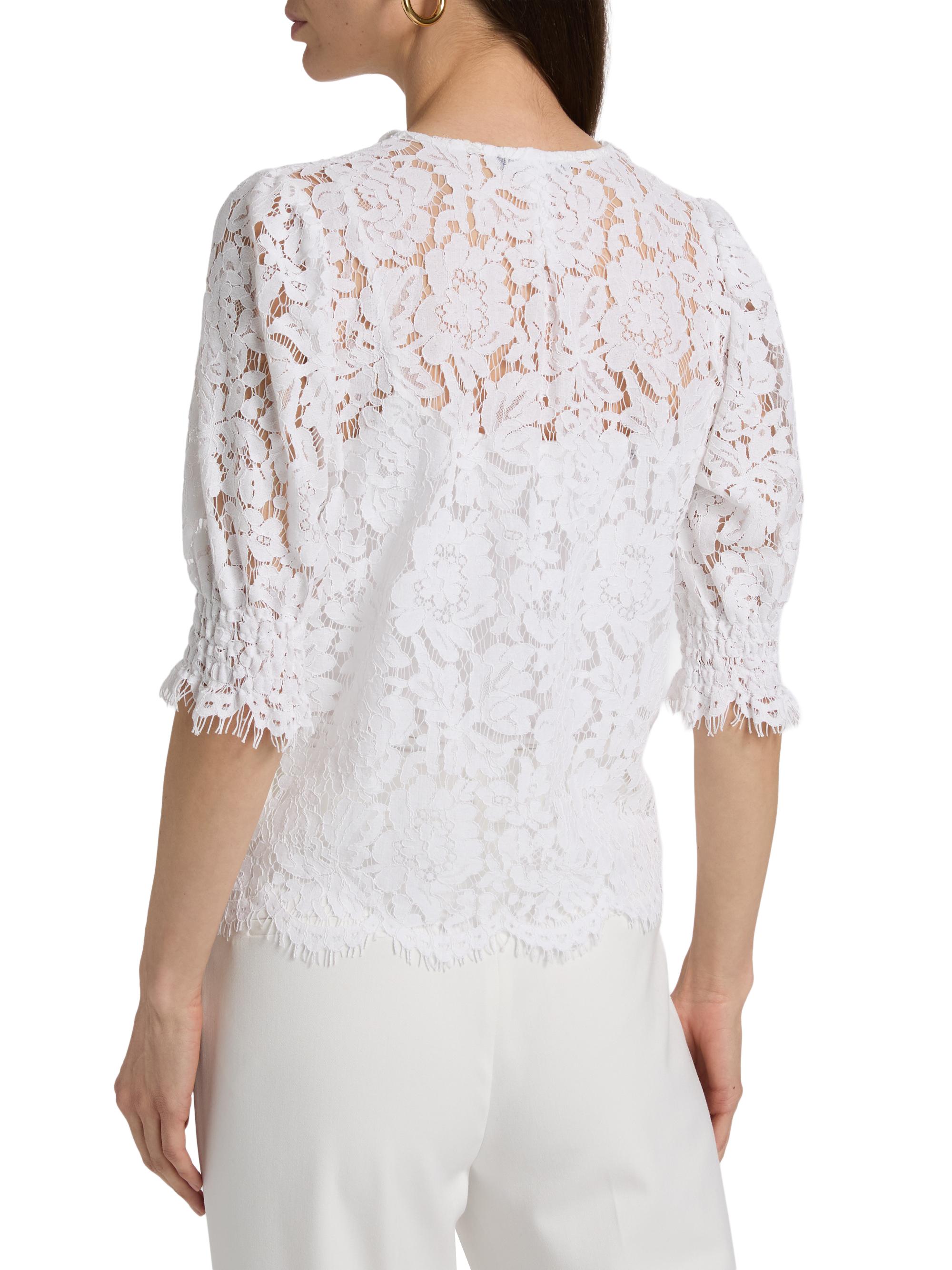 Generation Love Women's Lulu Lace Cascade Blouse - White | Thumbnail 5