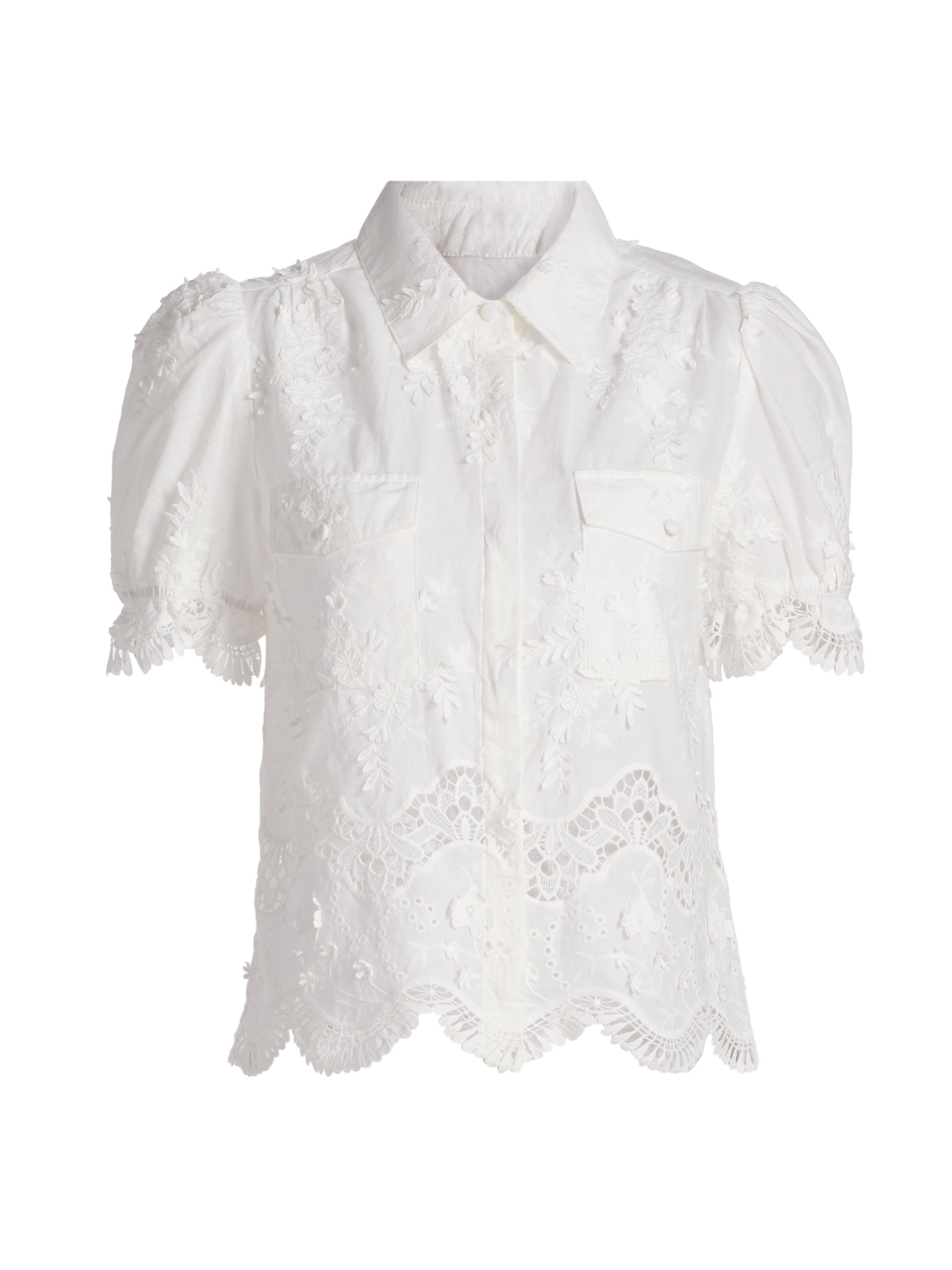 Generation Love Women's Mina 3D Voile Top - White
