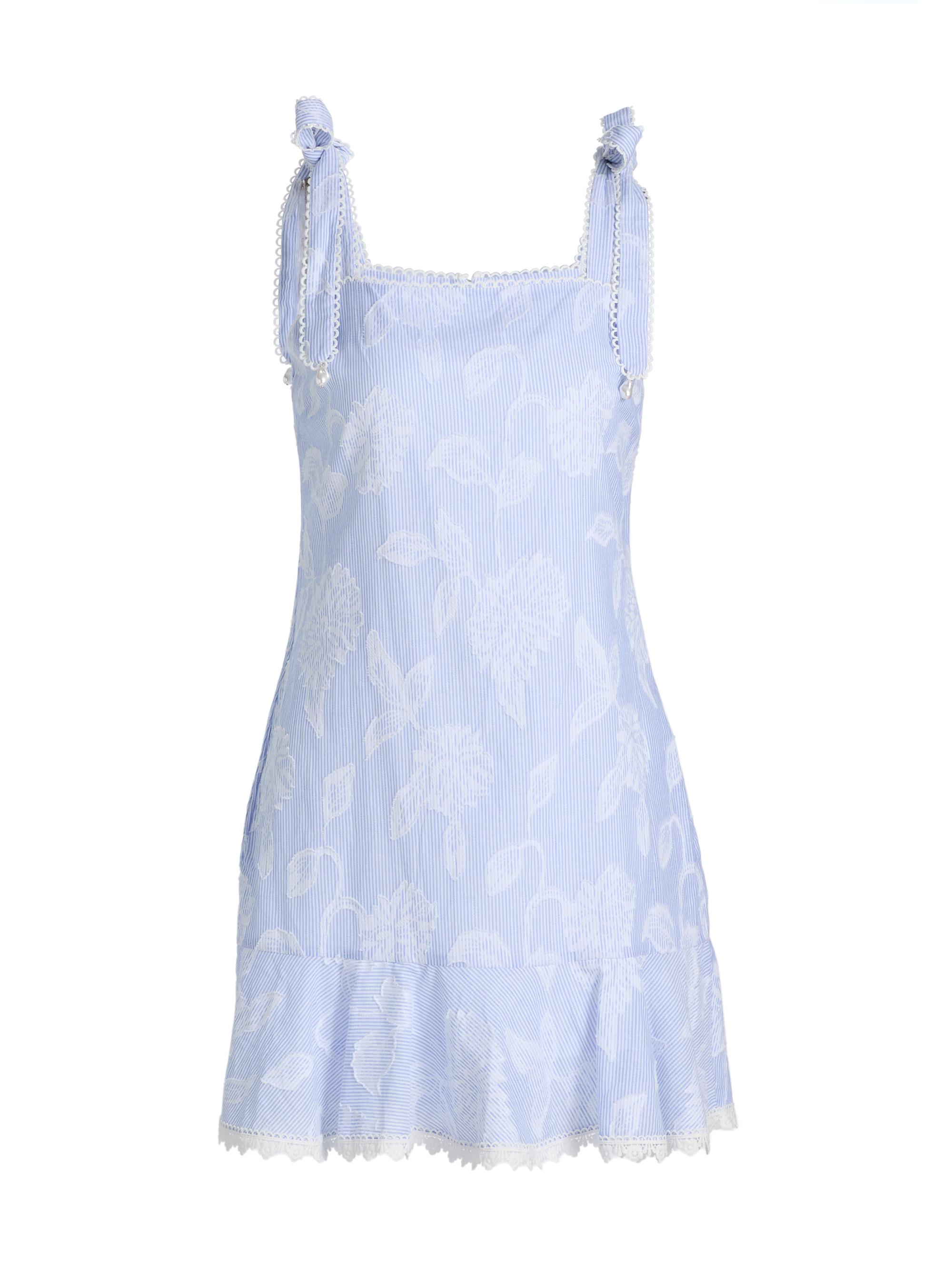Generation Love Women's Darcey Floral Stripe Minidress - Light Blue White