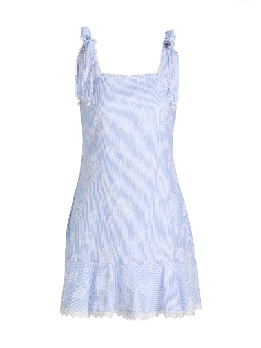 Generation Love Women's Darcey Floral Stripe Minidress In White