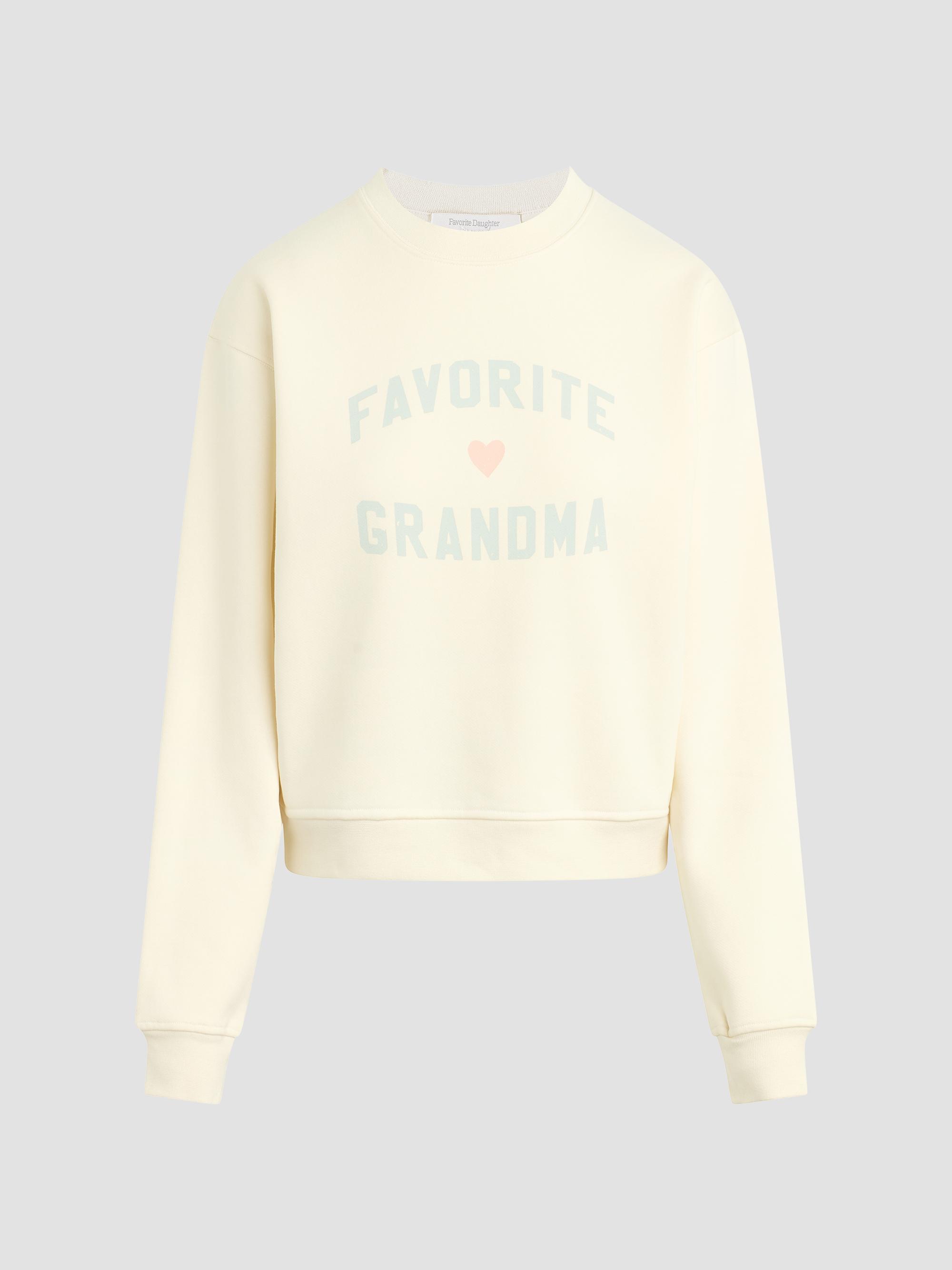 Favorite Daughter Women's The Favorite Grandma Sweatshirt - Gardenia Light Sag | Thumbnail 3