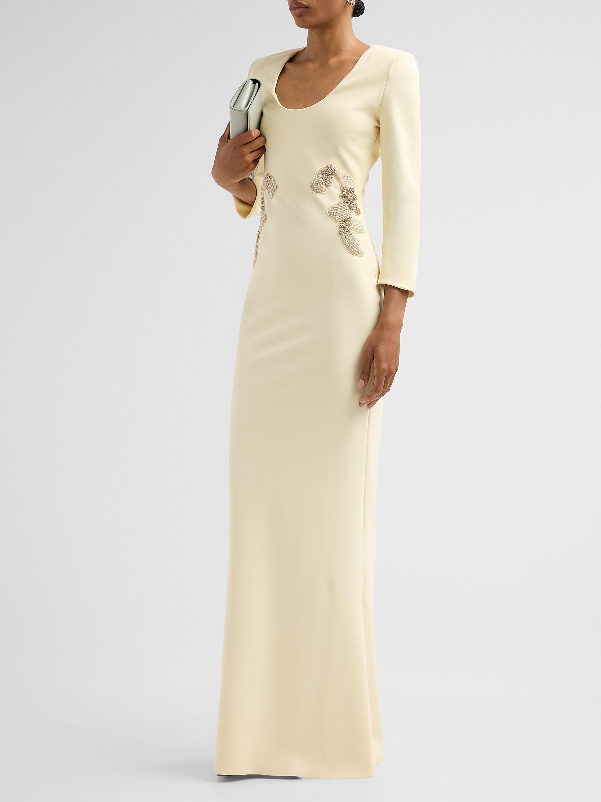 Chiara Boni La Petite Robe Women's Addie Embellished-Side Column Gown - | Thumbnail 4