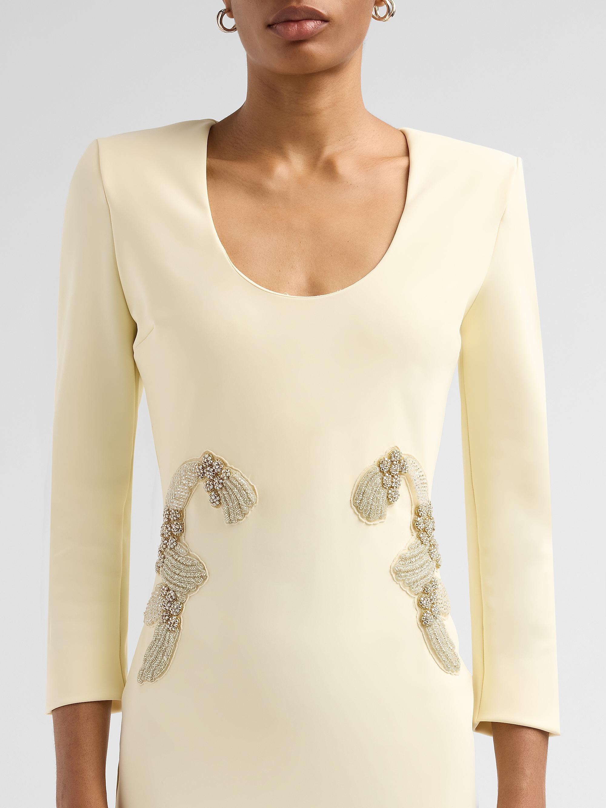 Chiara Boni La Petite Robe Women's Addie Embellished-Side Column Gown - | Thumbnail 5