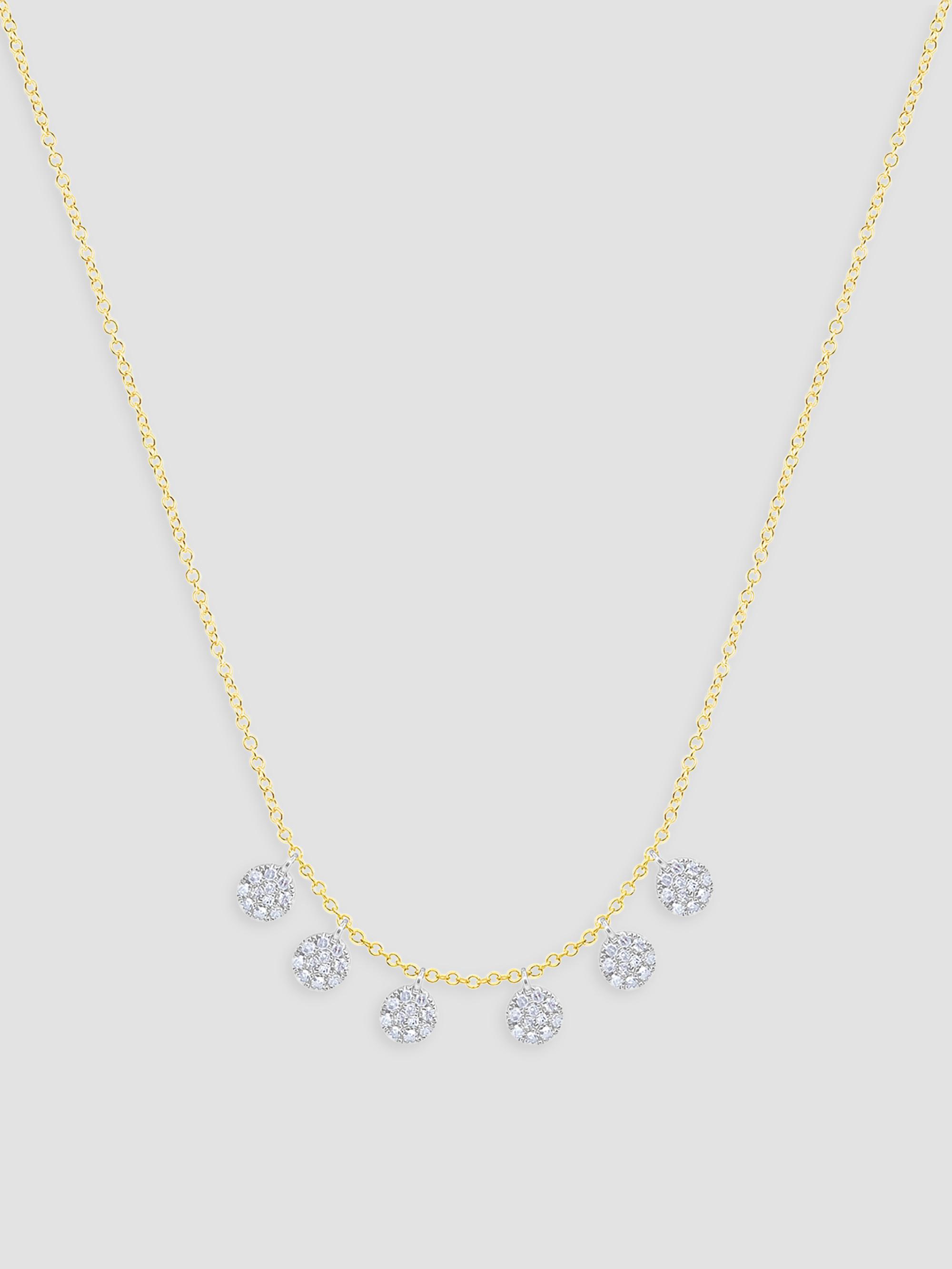 Meira T Women's Two-Tone 14K Gold & 0.18 TCW Diamond Disc Charm Necklace - Yellow Gold
