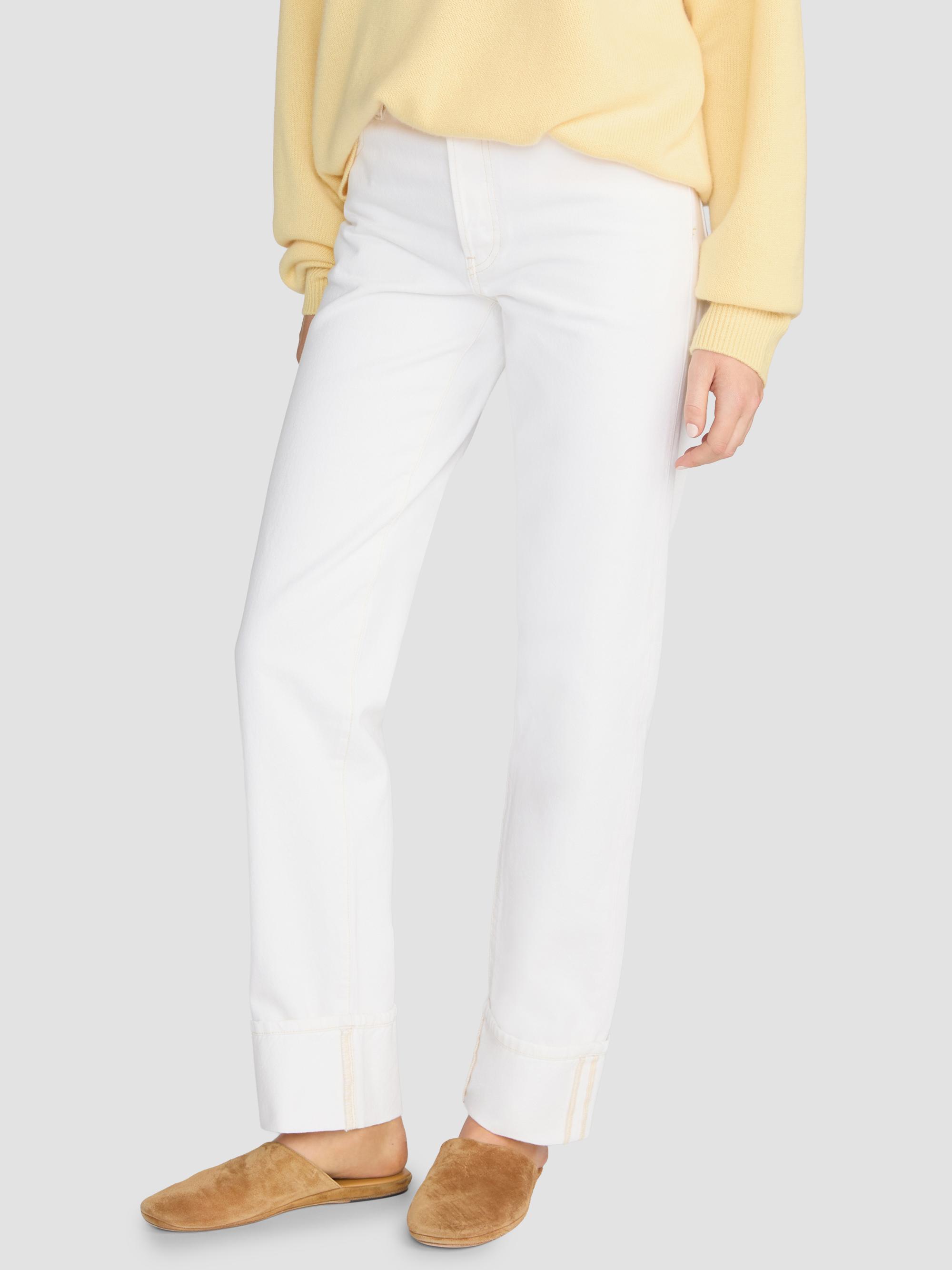 FRAME Women's The Sotheby's Cuffed Jeans - Natural Clean | Thumbnail 4