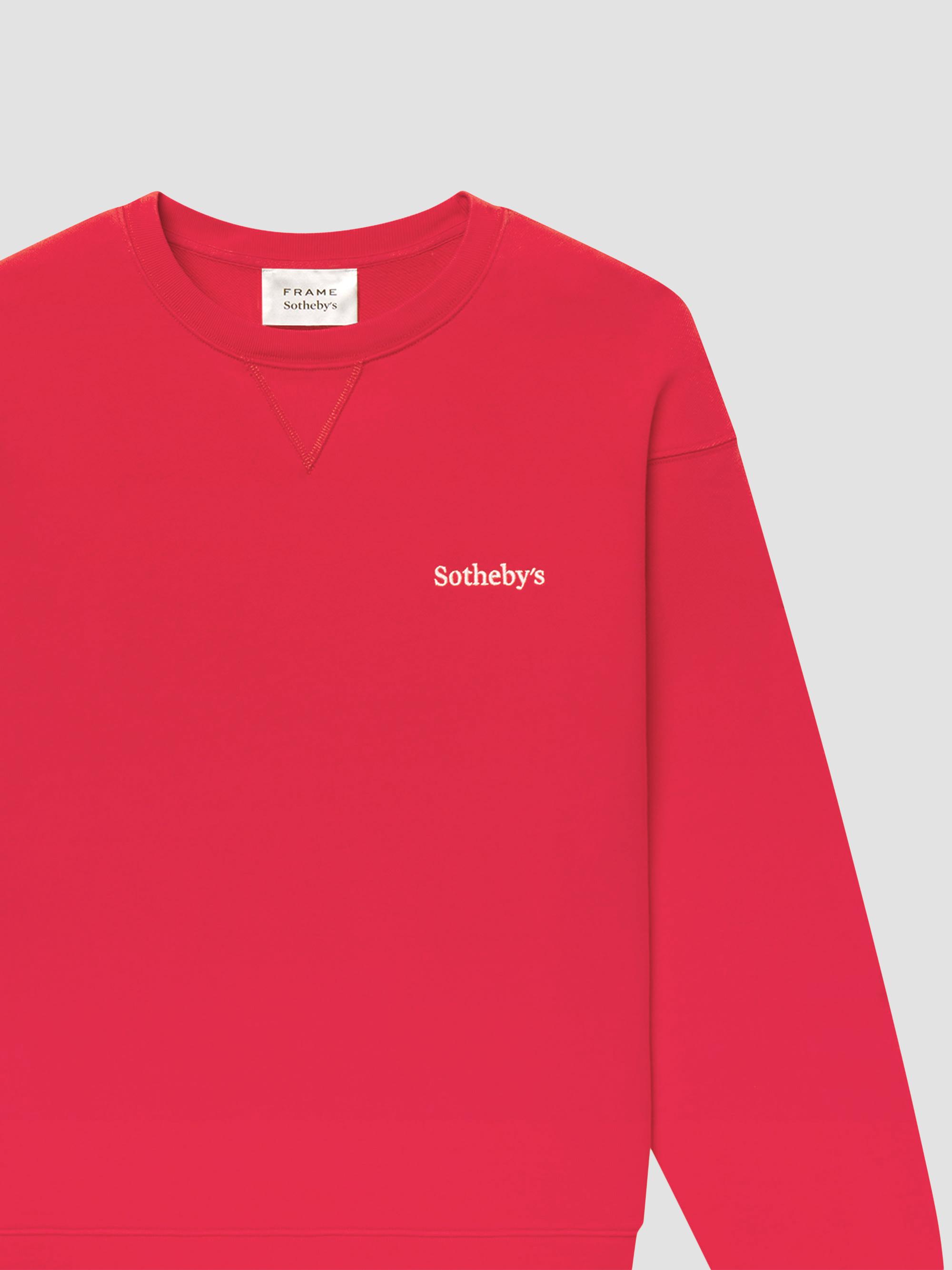 FRAME The Sotheby's Crewneck Sweatshirt - Red Washed | Thumbnail 5