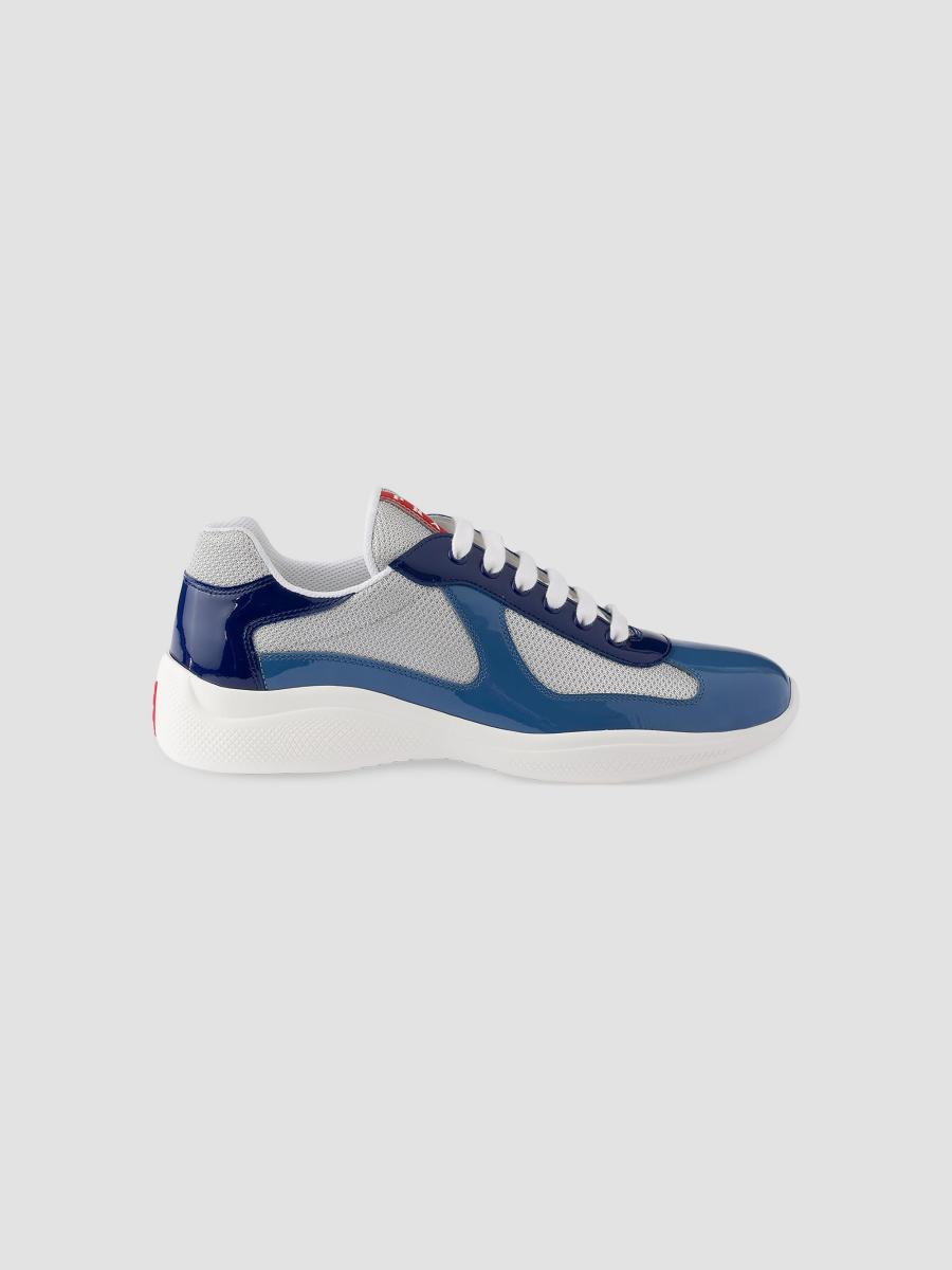 Prada Patent Leather and Technical Fabric America's Cup Sneakers