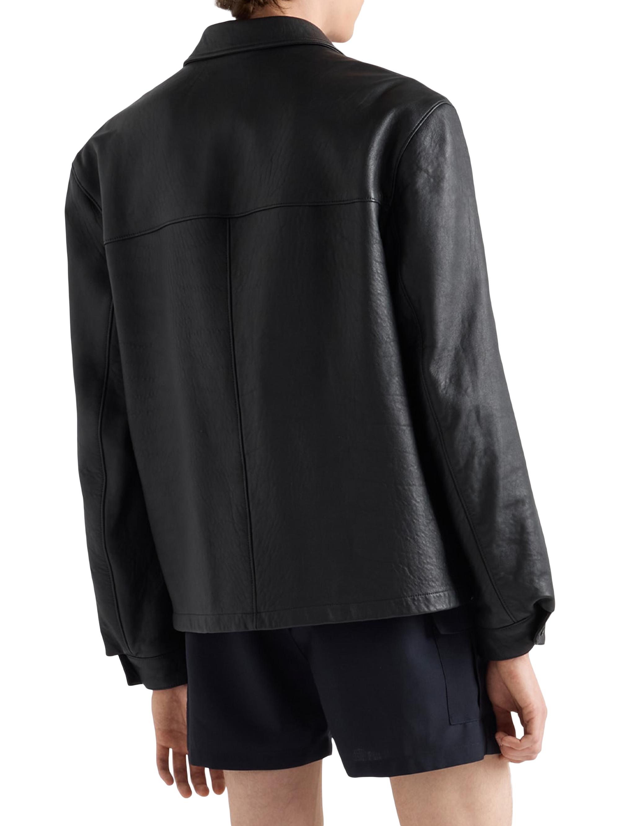 Prada Men's Nappa Leather Jacket - Black | Thumbnail 4