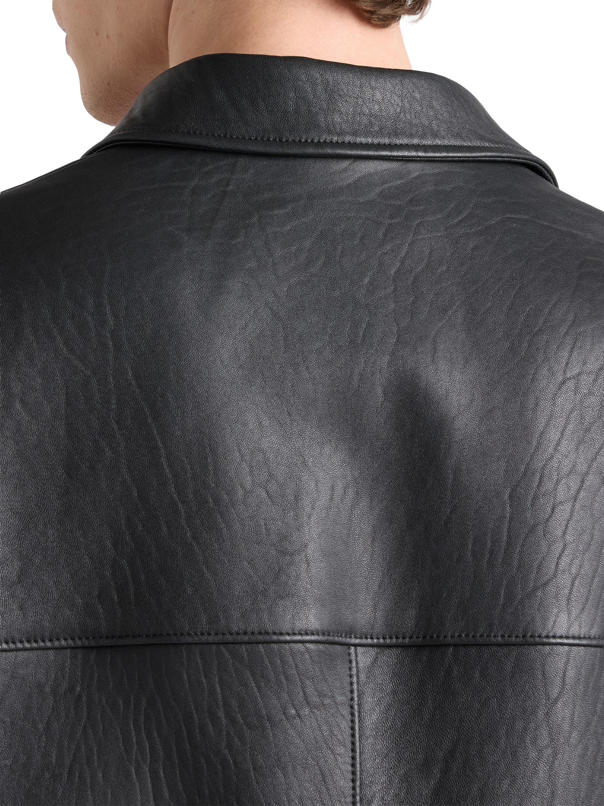 Prada Men's Nappa Leather Jacket - Black | Thumbnail 5